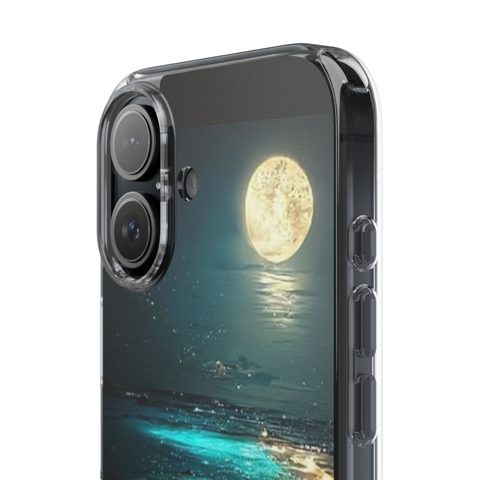 Neon Moonlight on the Beach Iphone, Samsung case