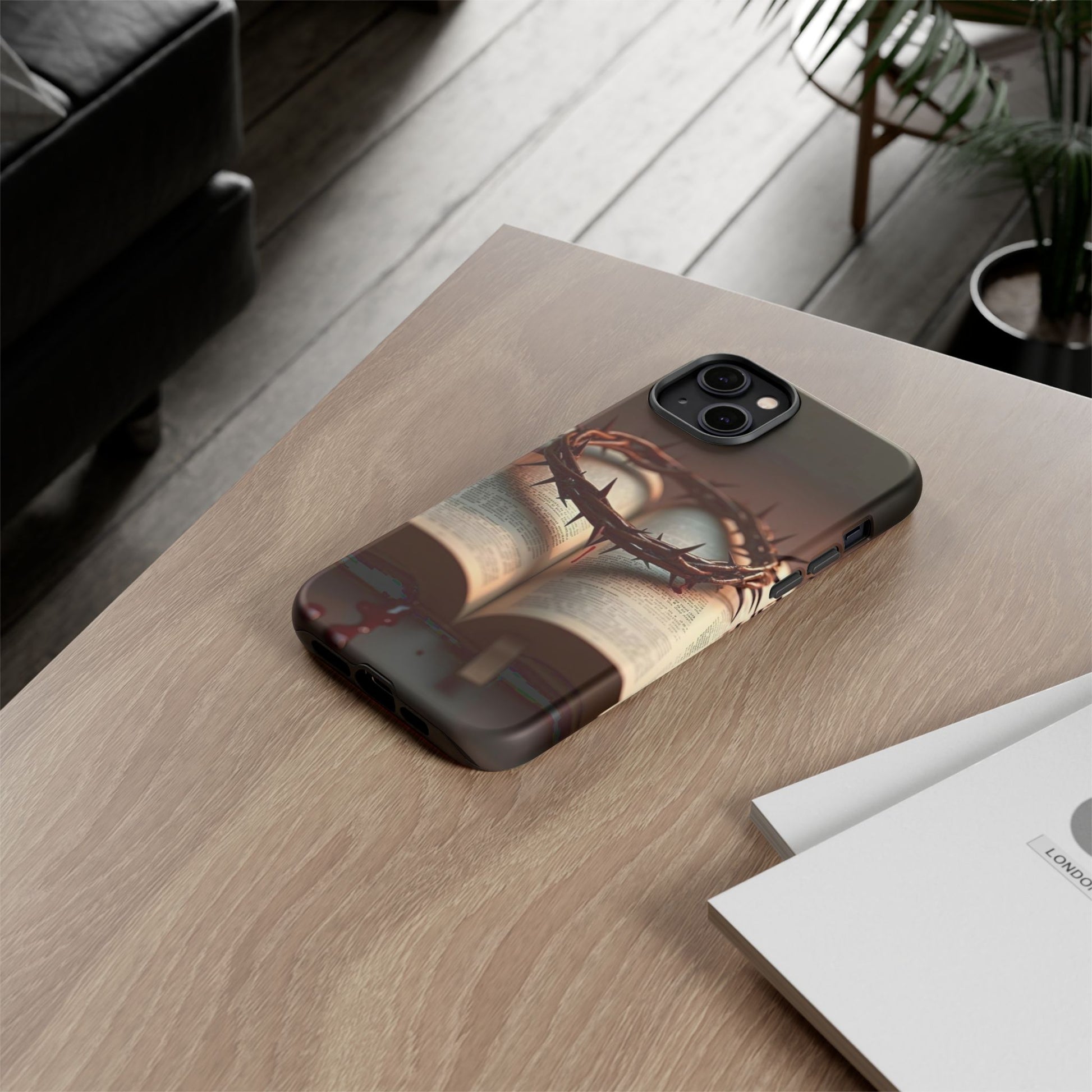 Crown of Thorns and Bible Christian Tough Cases for iPhones, Samsung, and Pixel