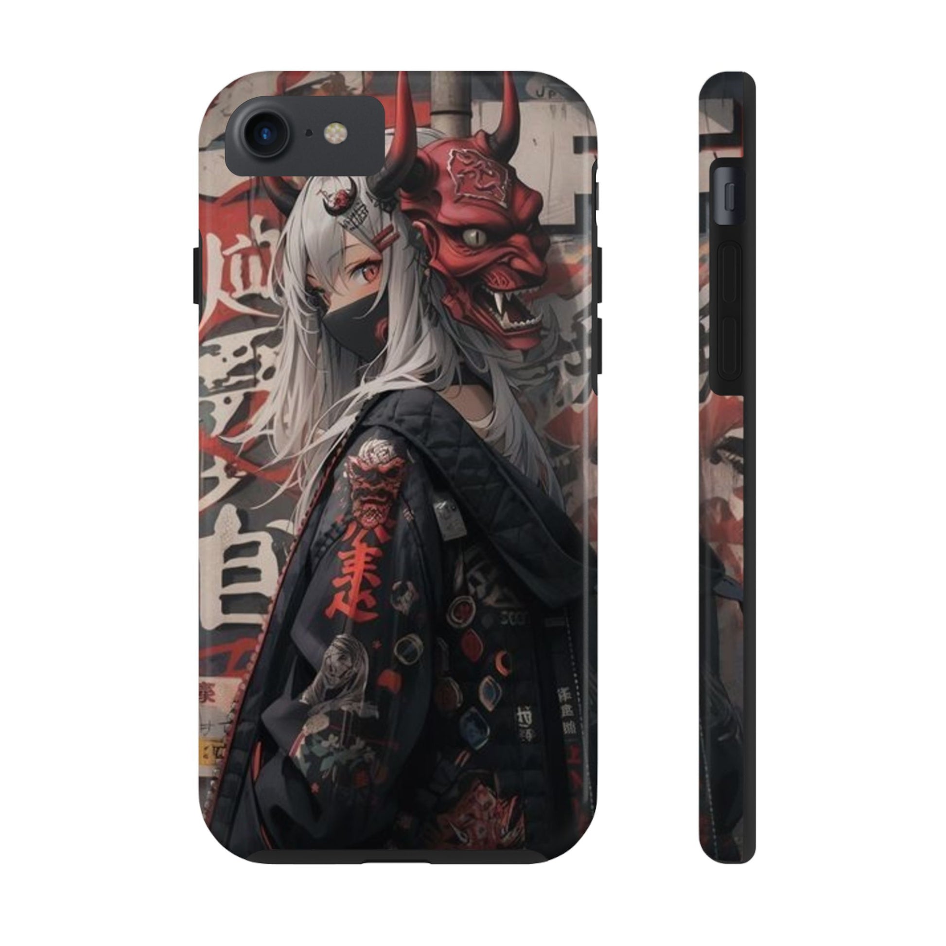 Anime Kabuki Mask Theme Phone Cases for Iphones & Samsung Durable