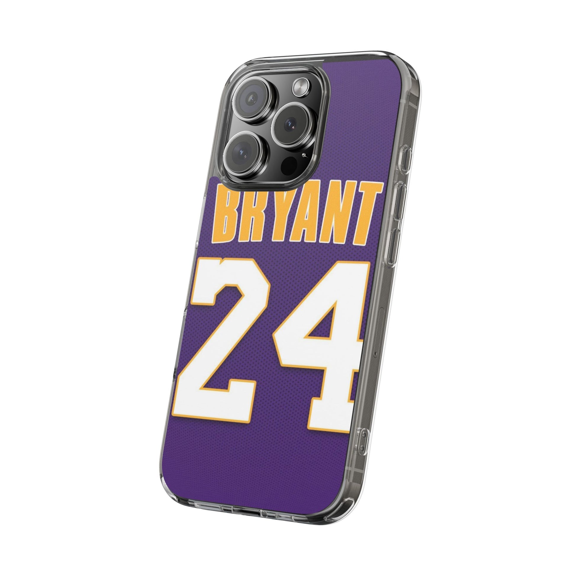 Kobe Purple Basketball Jersey Inspired design Clear Phone Cases