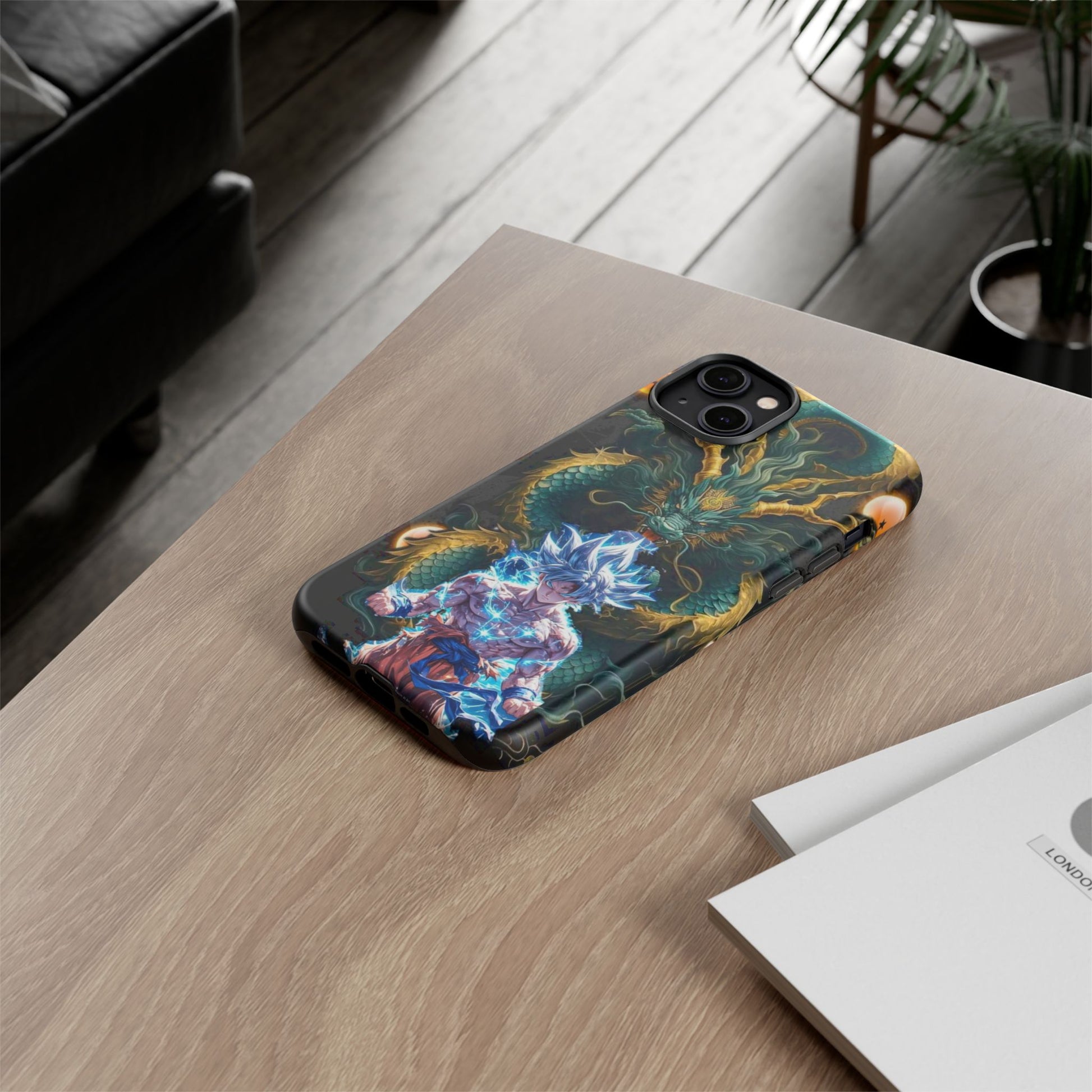 Anime Goku x Shenron Dragonball Z Tough Cases for iPhones, Samsung, and Pixel