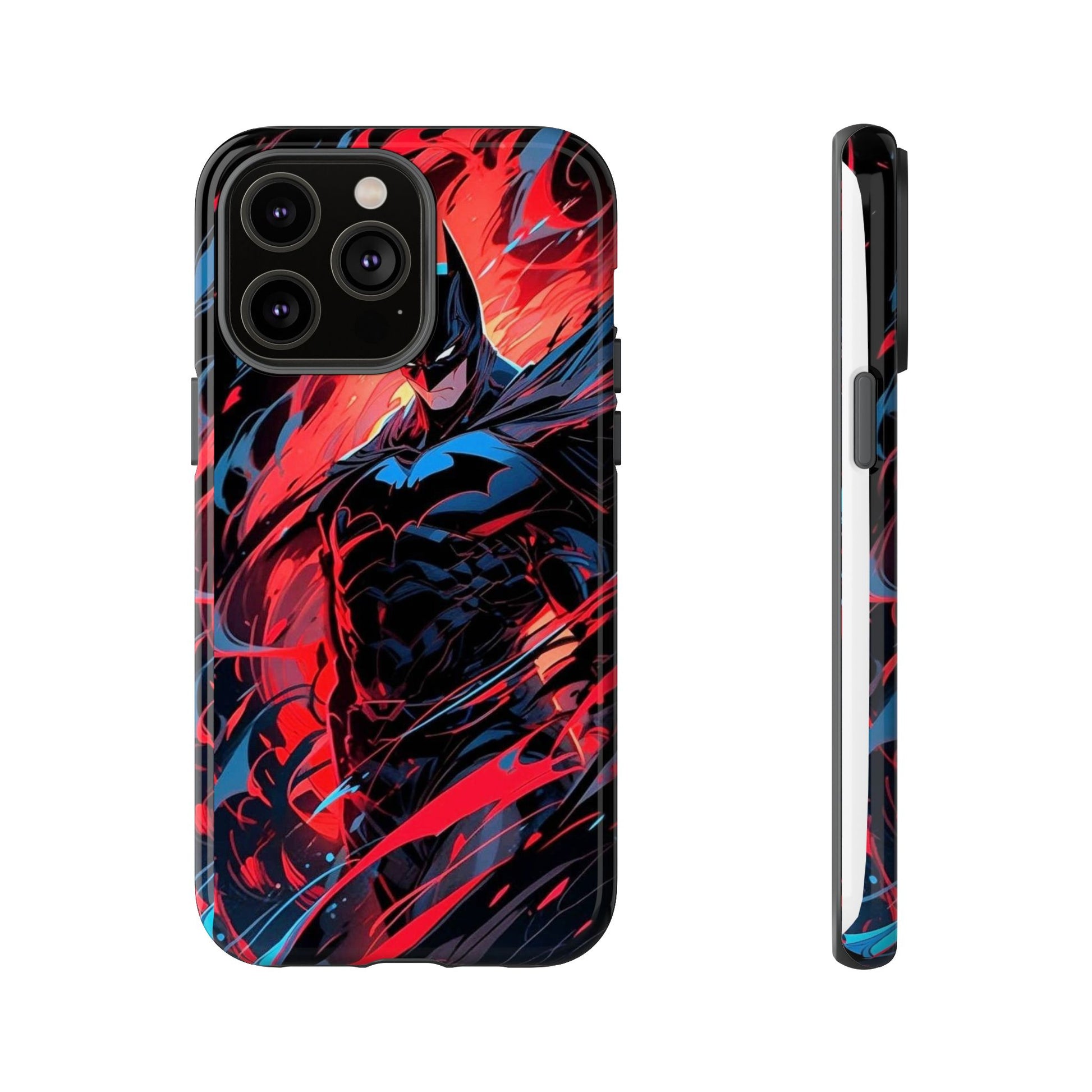 The Dark Knight Batman Art Tough Cases for iPhones, Samsung, and Pixel
