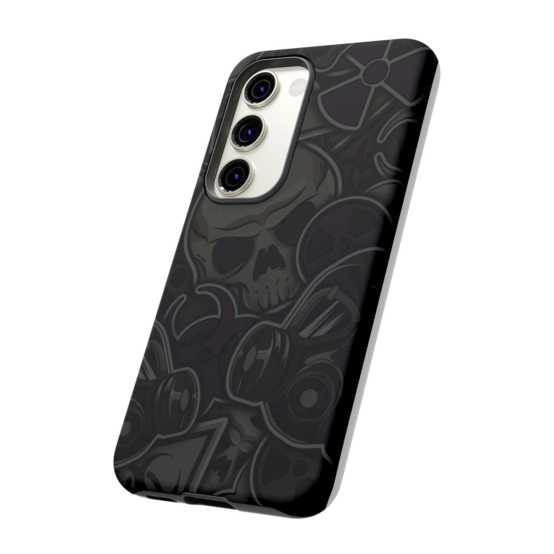 Tough Cases Phone Case, Edgy Skull Design Phone Cover, Gothic Cell Phone Shell