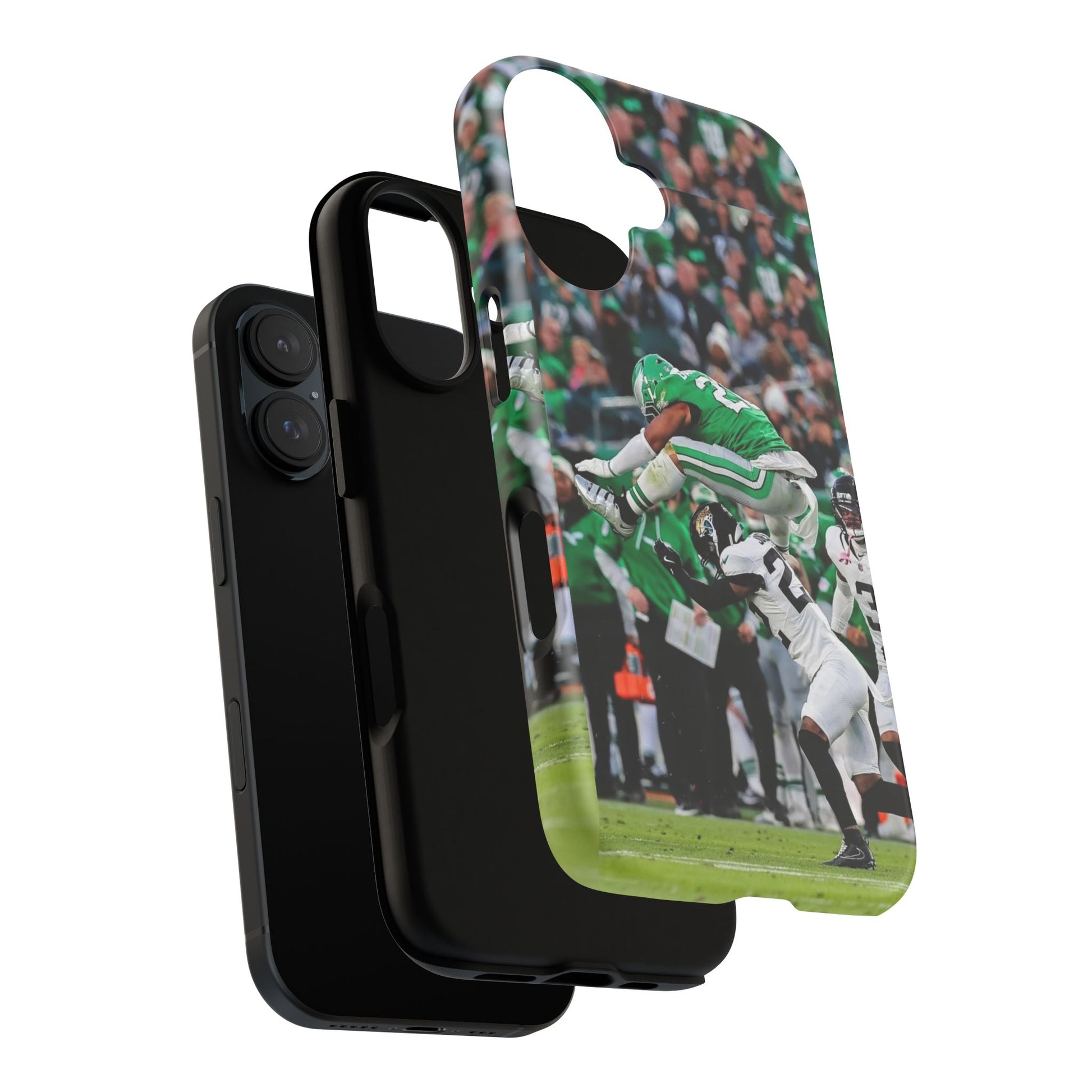 Saquon Barkley The Huddle Eagles Football Tough Cases for iPhones, Samsung, and Pixel
