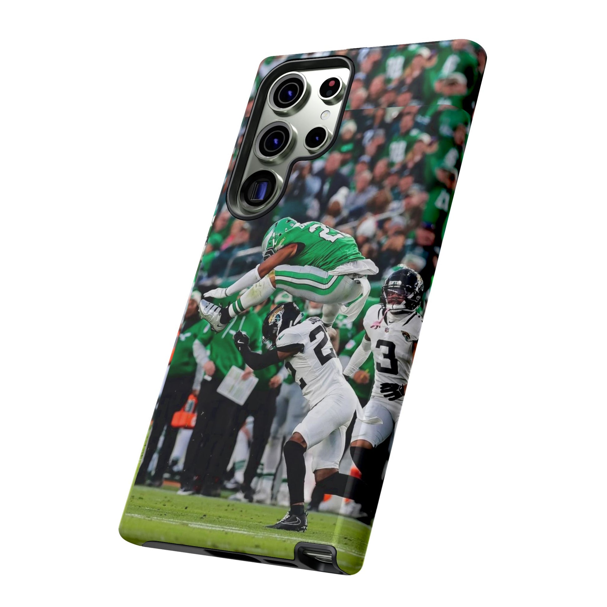 Saquon Barkley The Huddle Eagles Football Tough Cases for iPhones, Samsung, and Pixel