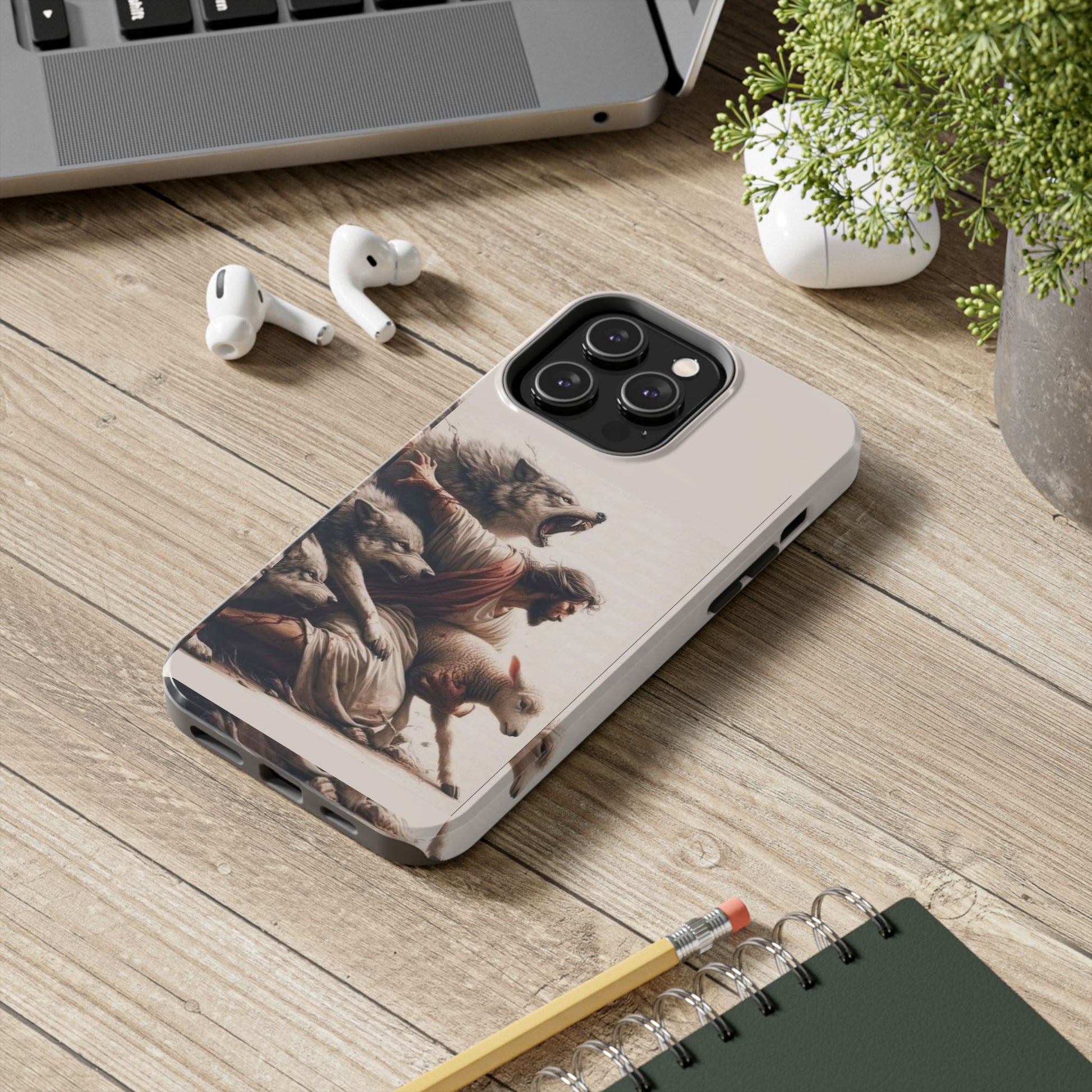 Jesus x Wolves Christian Themed Tough Phone Cases for Iphones & Samsung Phones