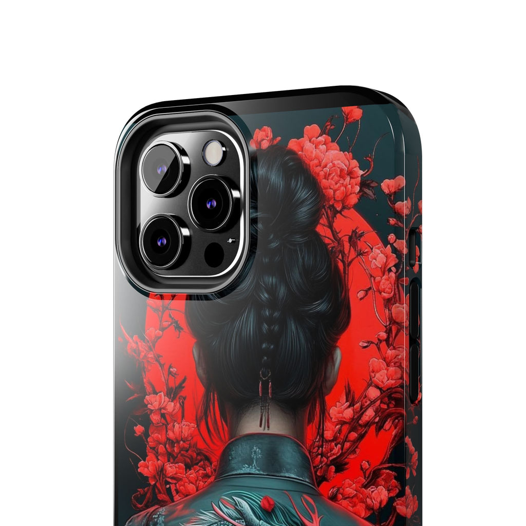 Dragon Geisha Japanese Design Phone Cases for iPhone & Samsung Galaxy Phones