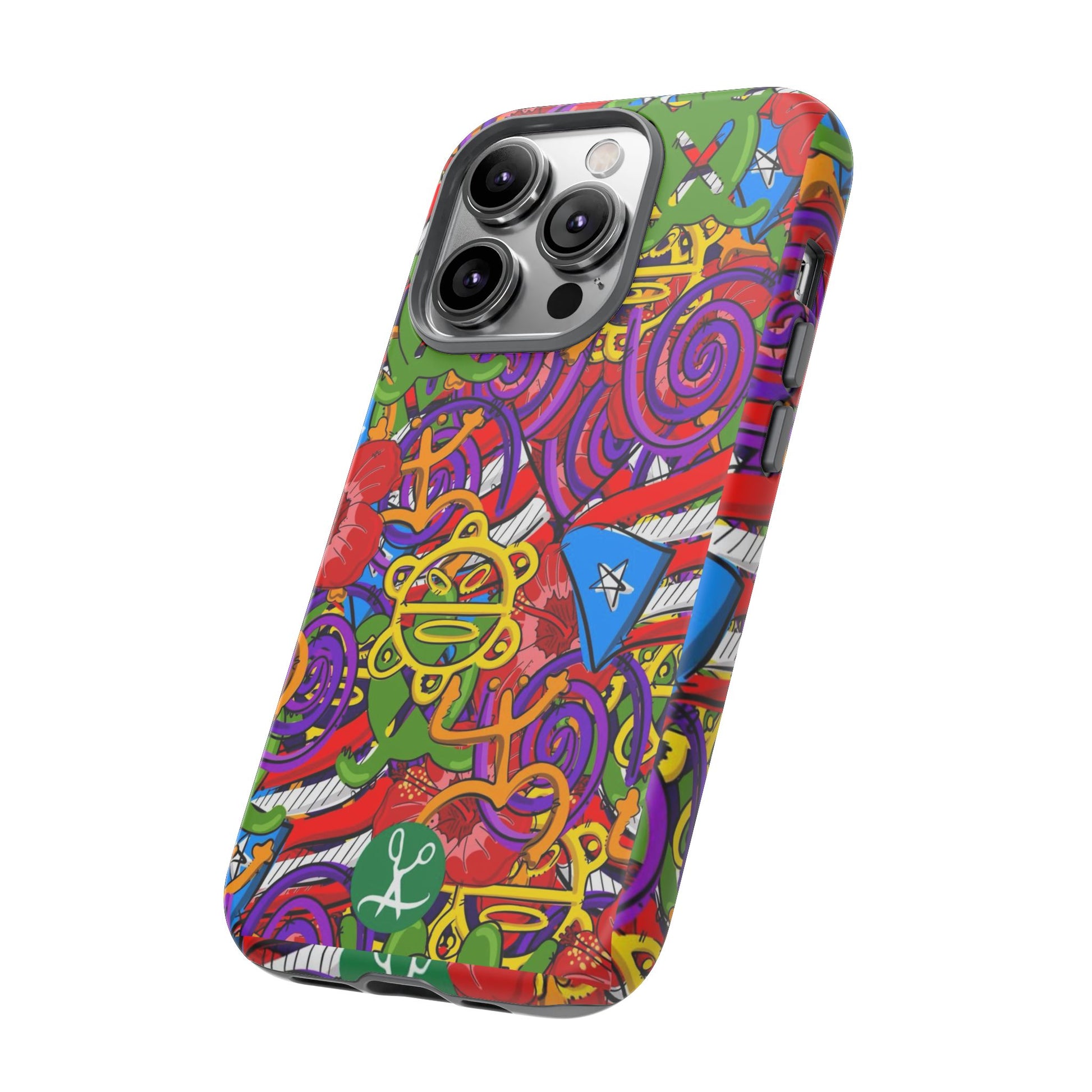Puerto Rico Taino Tribal Art Tough Cases for iPhones, Samsung, and Pixel