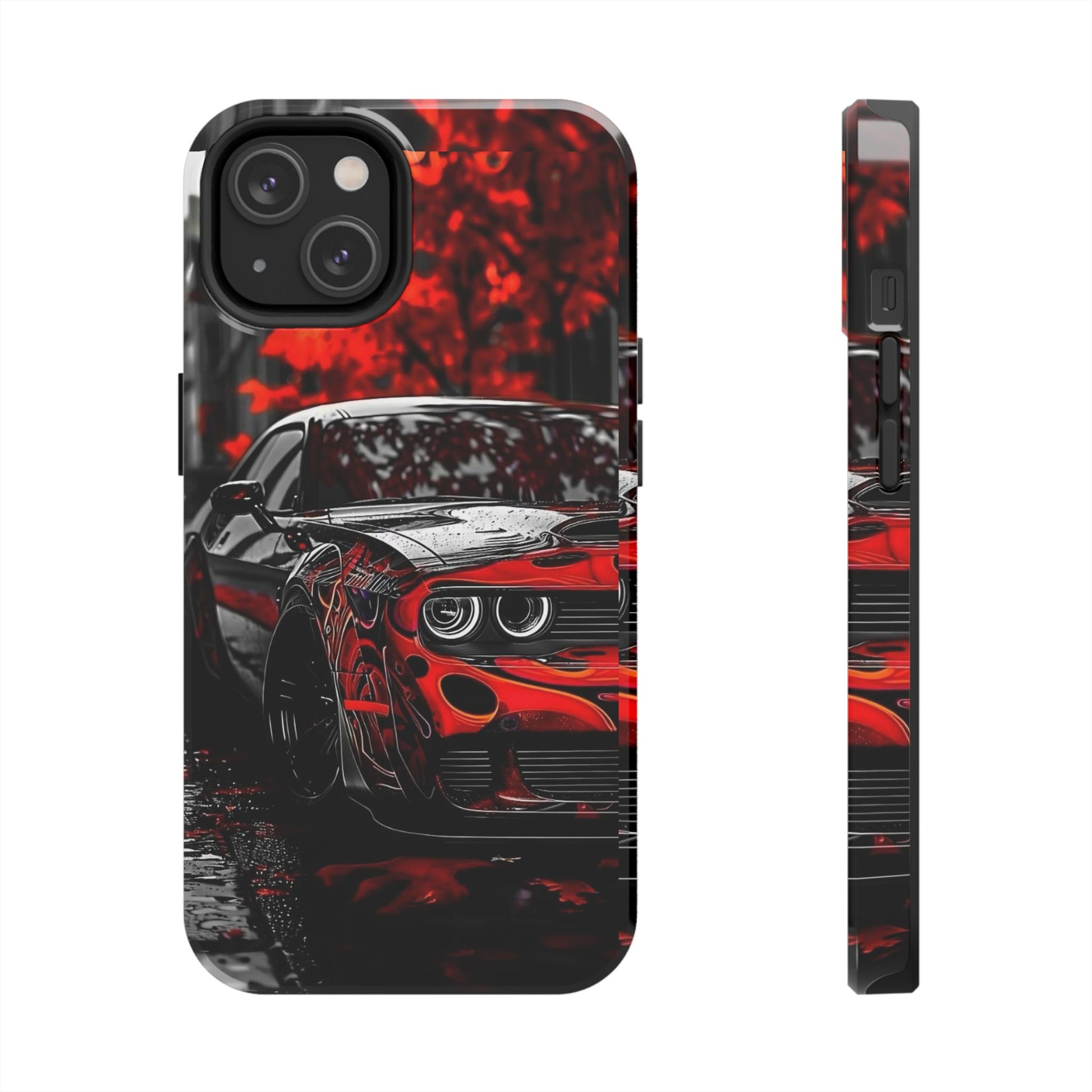Fire Red Hell Cat Challenger Phone Cases for Iphones & Samsung Phones