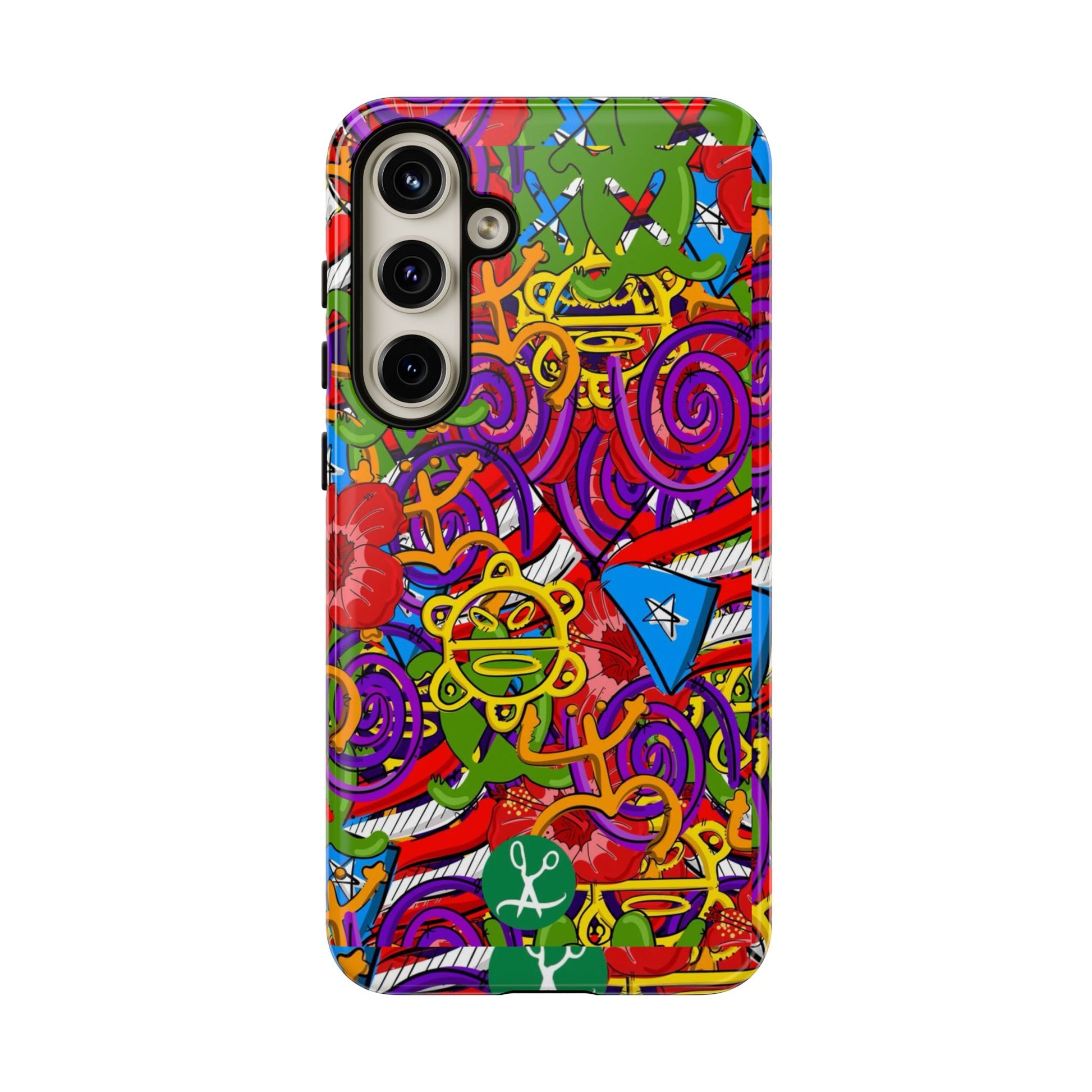 Puerto Rico Taino Tribal Art Tough Cases for iPhones, Samsung, and Pixel