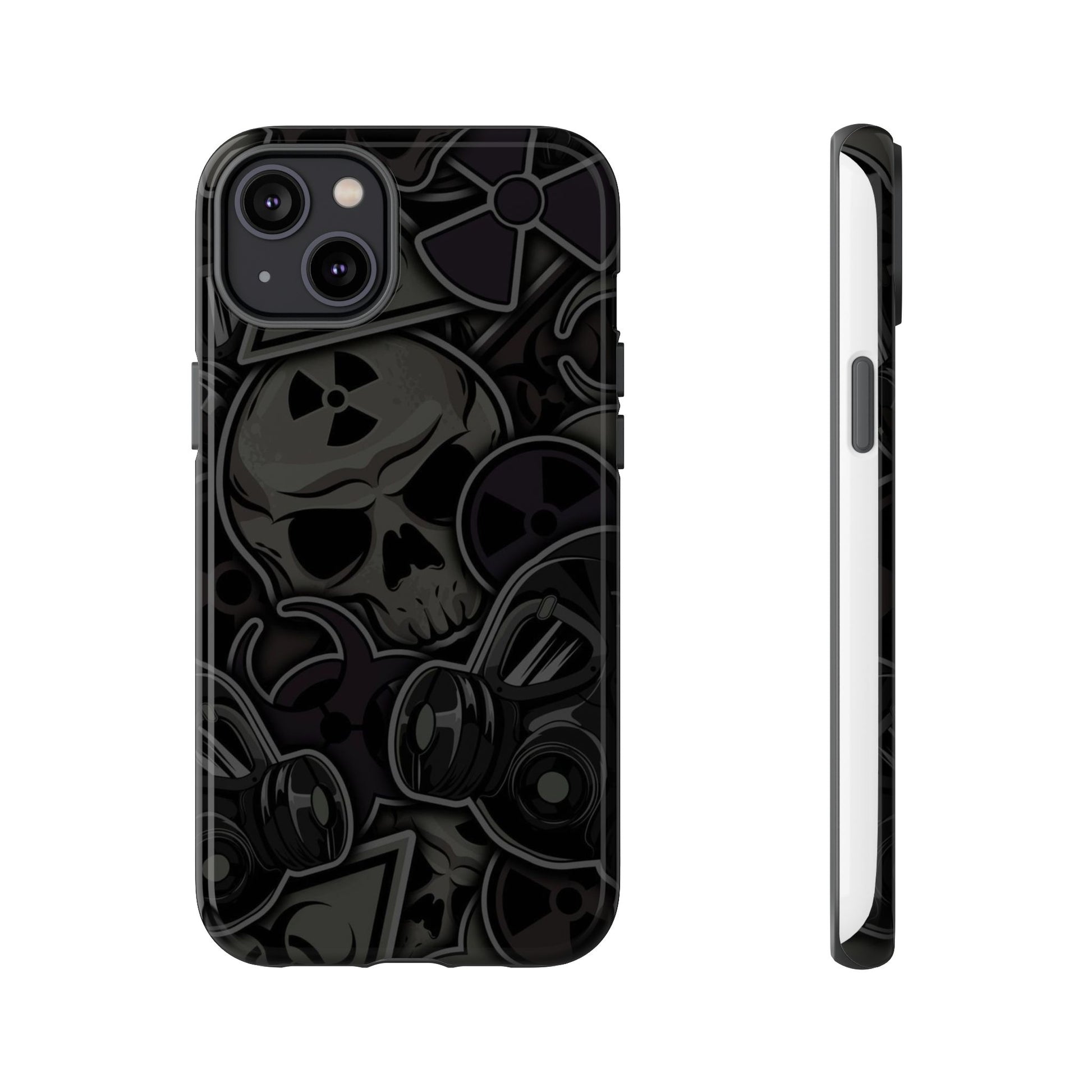 Tough Cases Phone Case, Edgy Skull Design Phone Cover, Gothic Cell Phone Shell