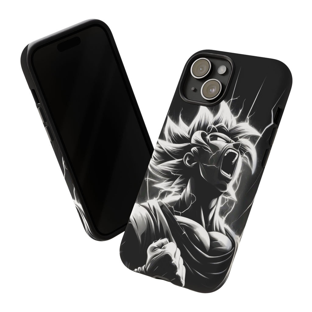 Anime Saiyan Rage Dragon ball Z Tough Cases for iPhones, Samsung, and Pixel