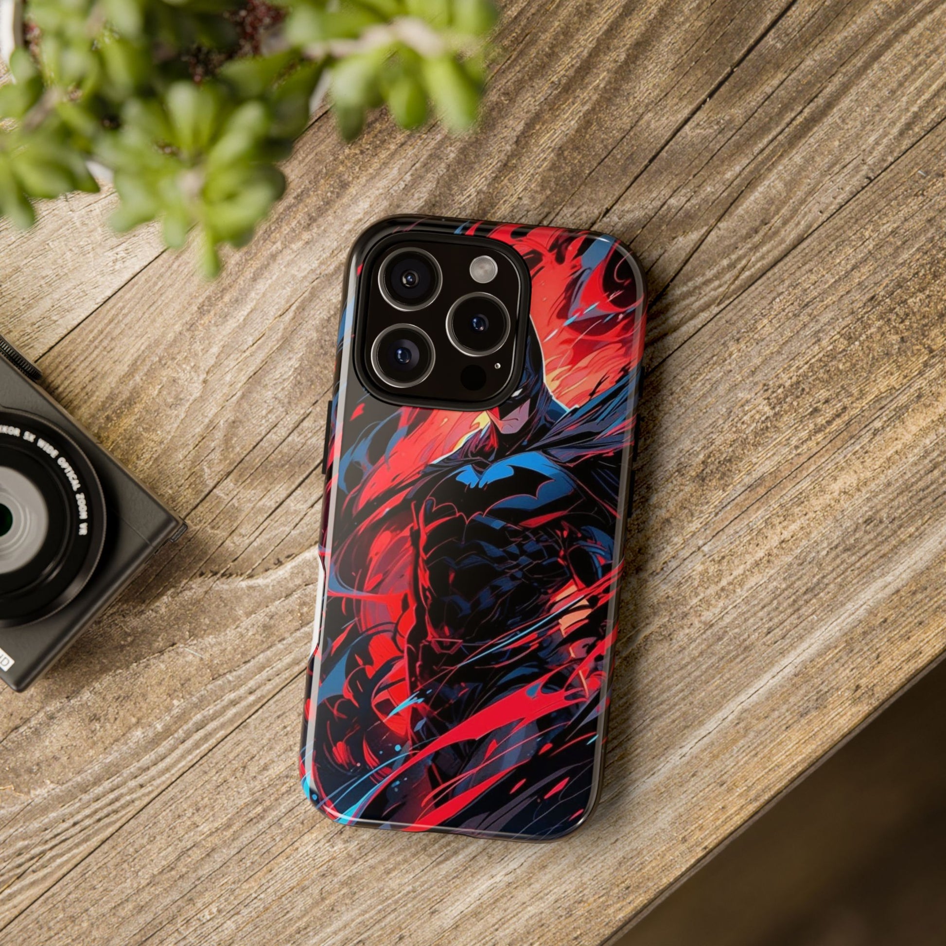 The Dark Knight Batman Art Tough Cases for iPhones, Samsung, and Pixel