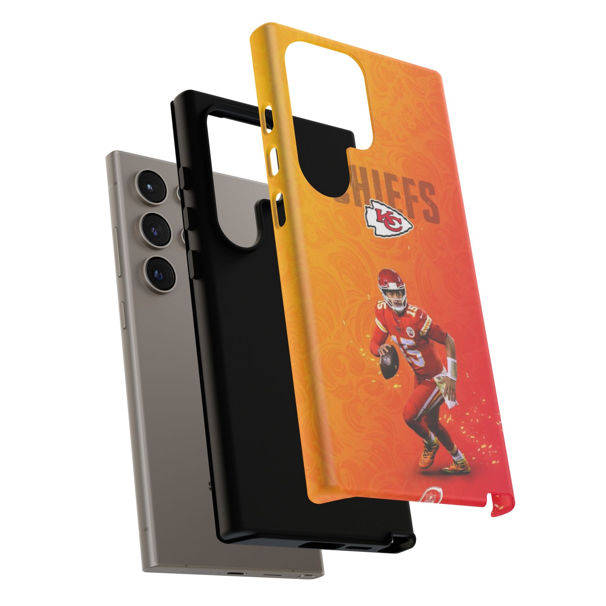 Kansas City Chiefs Patrick Mahomes Football Tough Cases for iPhones, Samsung, and Pixel