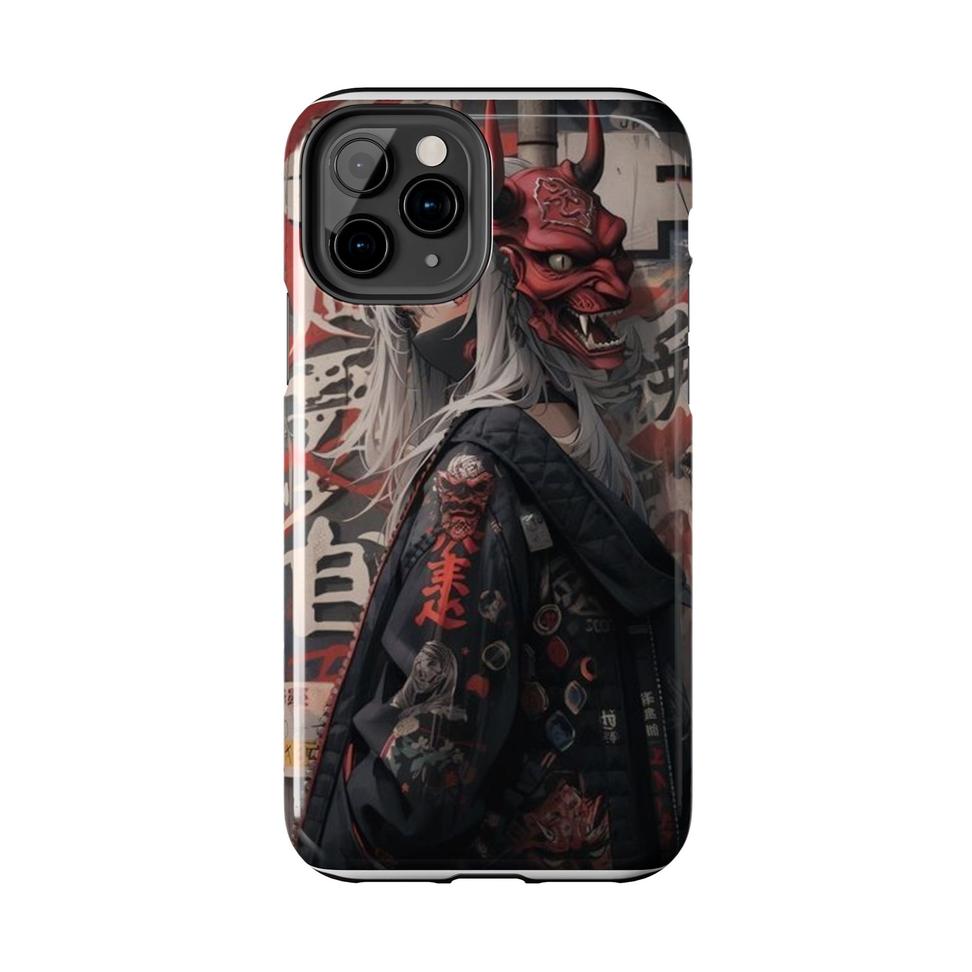 Anime Kabuki Mask Theme Phone Cases for Iphones & Samsung Durable