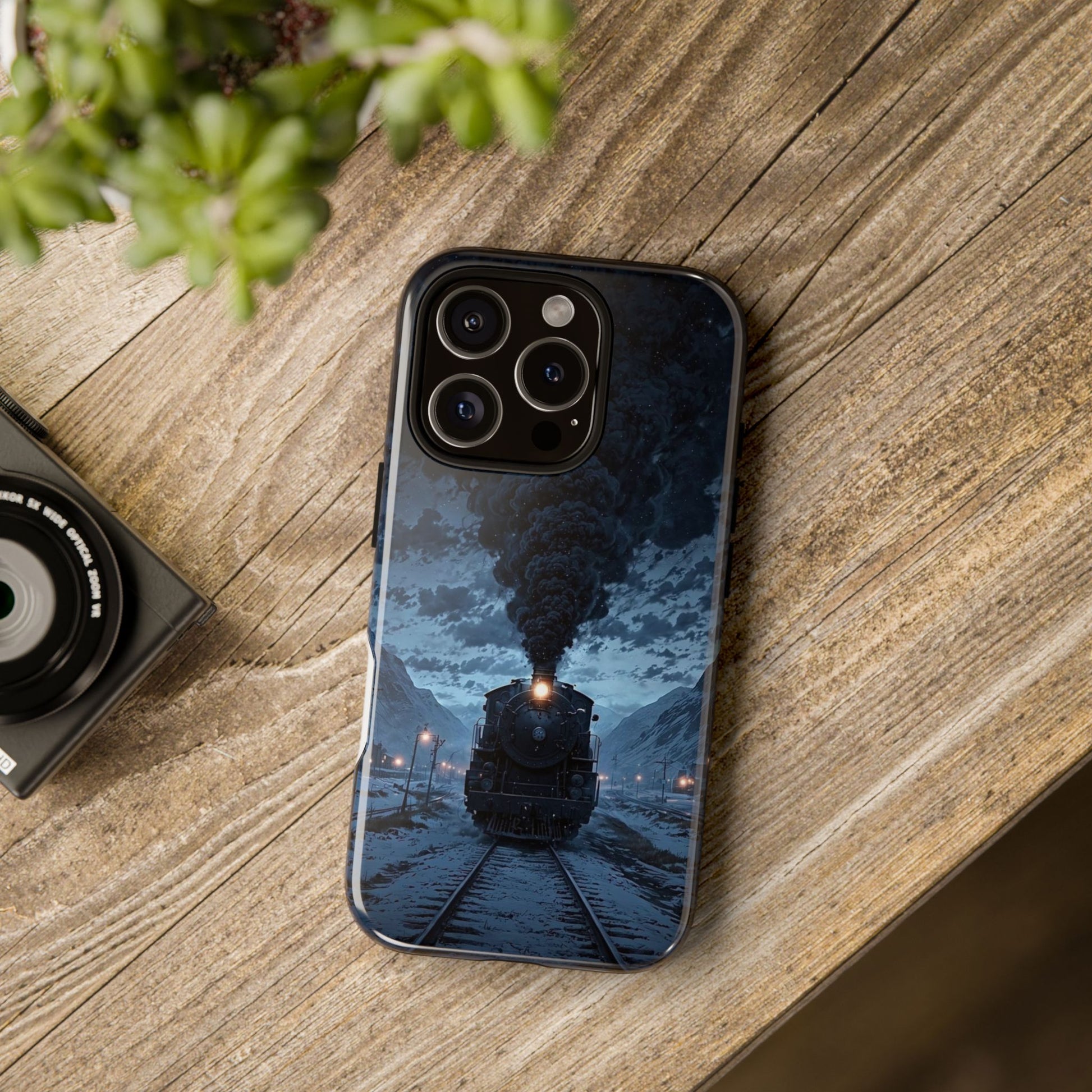 Steam Engine Train Themed Tough Cases for iPhones, Samsung, and Pixel