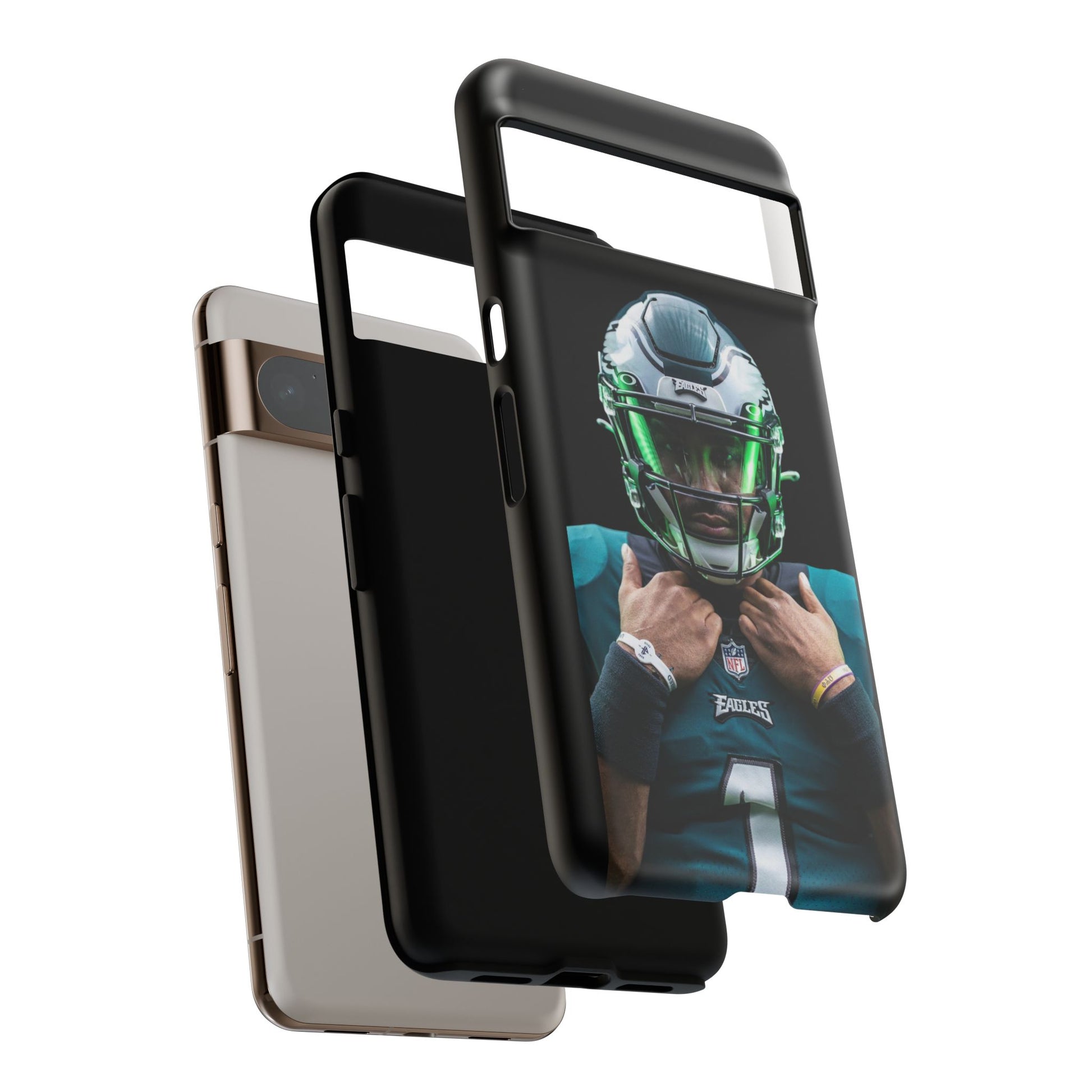 Eagles Football Jalen Hurts Tough Cases for iPhones, Samsung, and Pixel