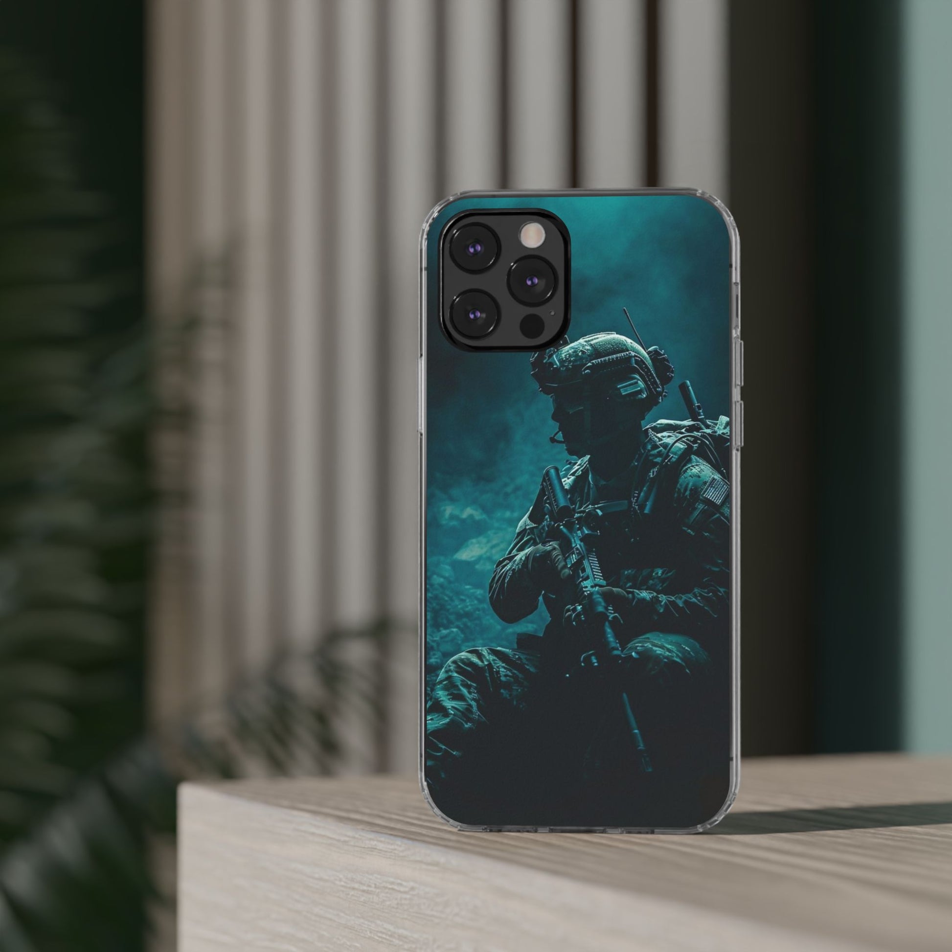 USA Military Inspired design Clear Phone Cases for Iphone and Samsung phones