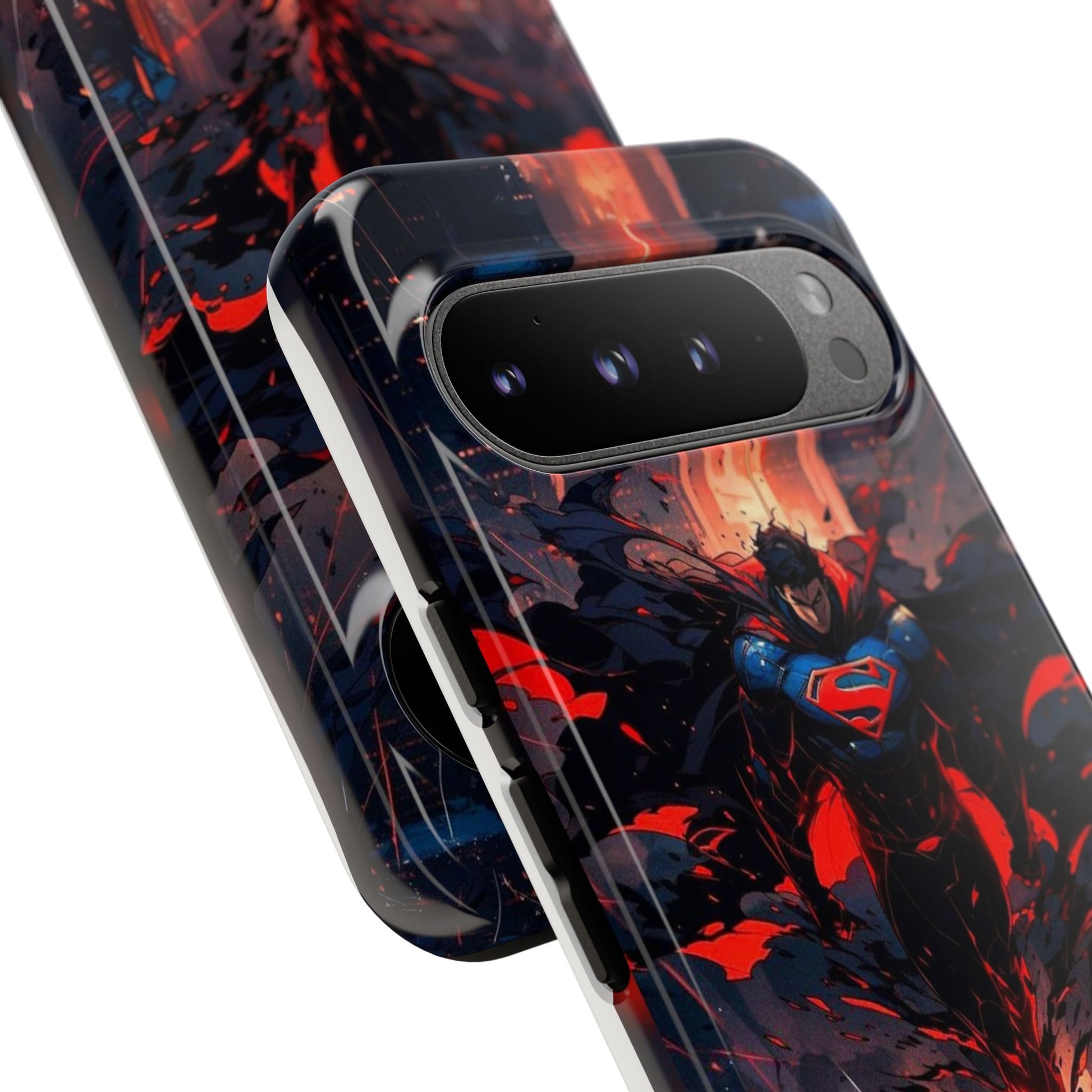 Anime Superman Tough Cases for iPhones, Samsung, and Pixel