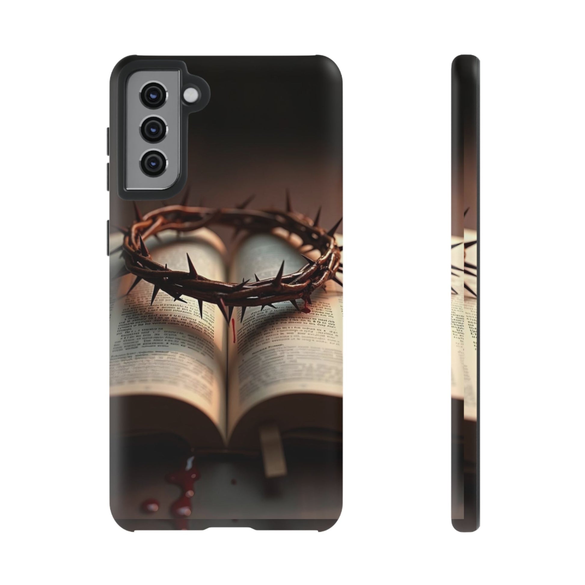 Crown of Thorns and Bible Christian Tough Cases for iPhones, Samsung, and Pixel