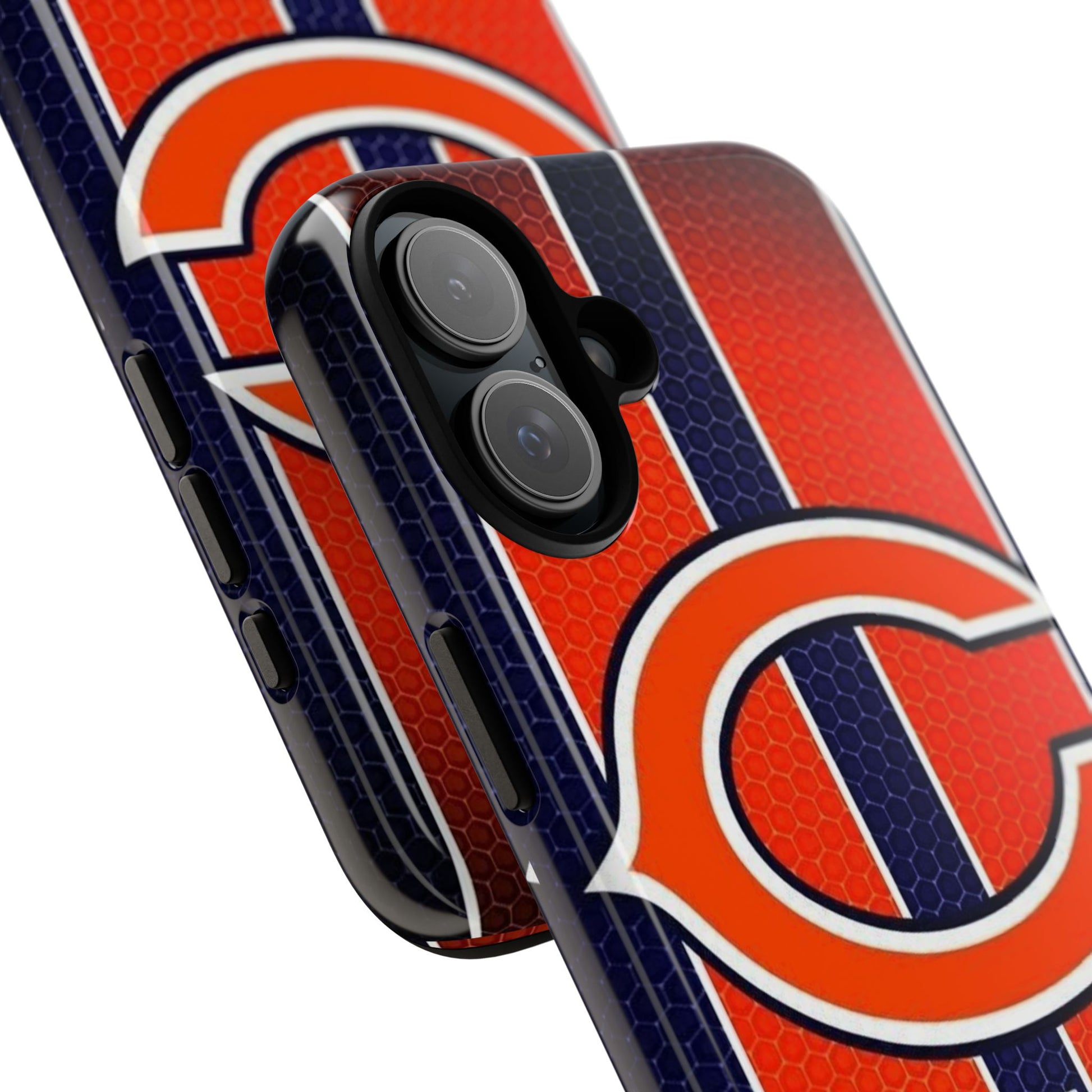 Chicago Bears Stripes Football Phone Case, Tough Cases for iPhones, Samsung, and Pixel