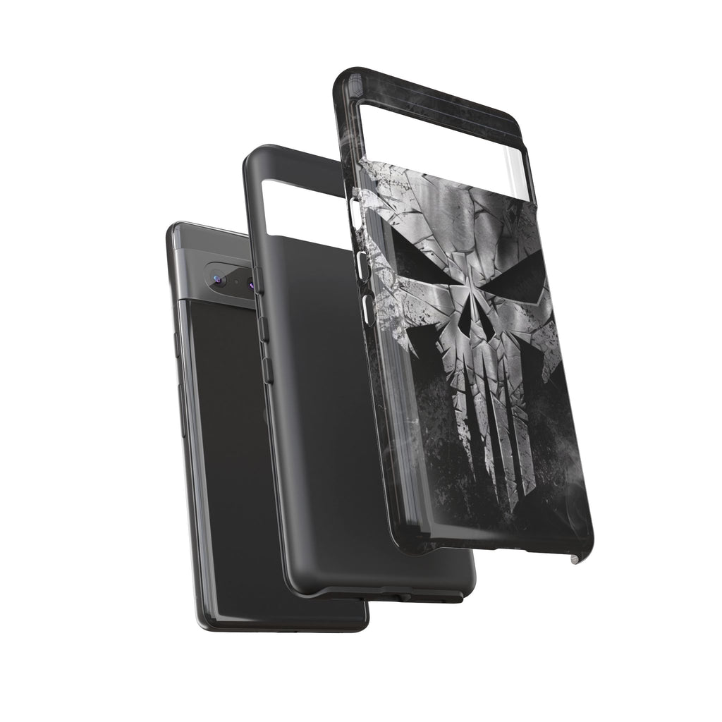 The Punisher Logo Art Tough Cases for iPhones, Samsung, and Pixel