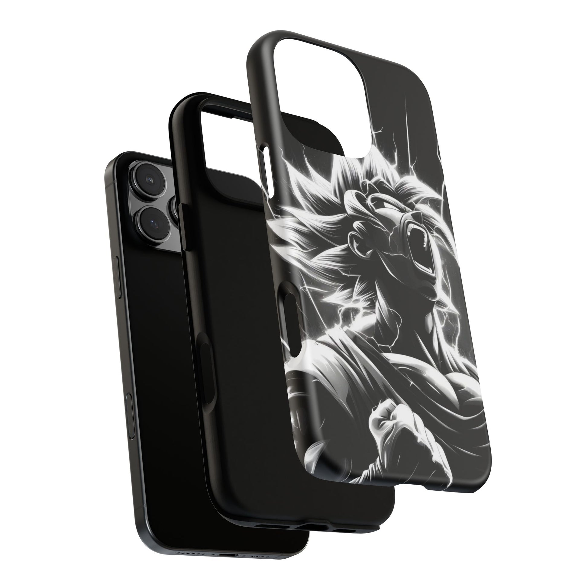 Anime Saiyan Rage Dragon ball Z Tough Cases for iPhones, Samsung, and Pixel