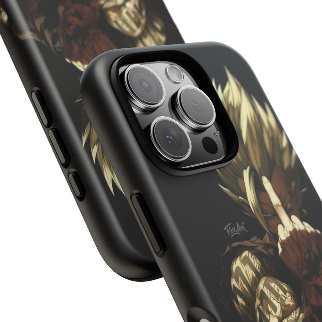 Middle Finger SS Goku Dragon Ball Z Tough Cases for iPhones, Samsung, and Pixel
