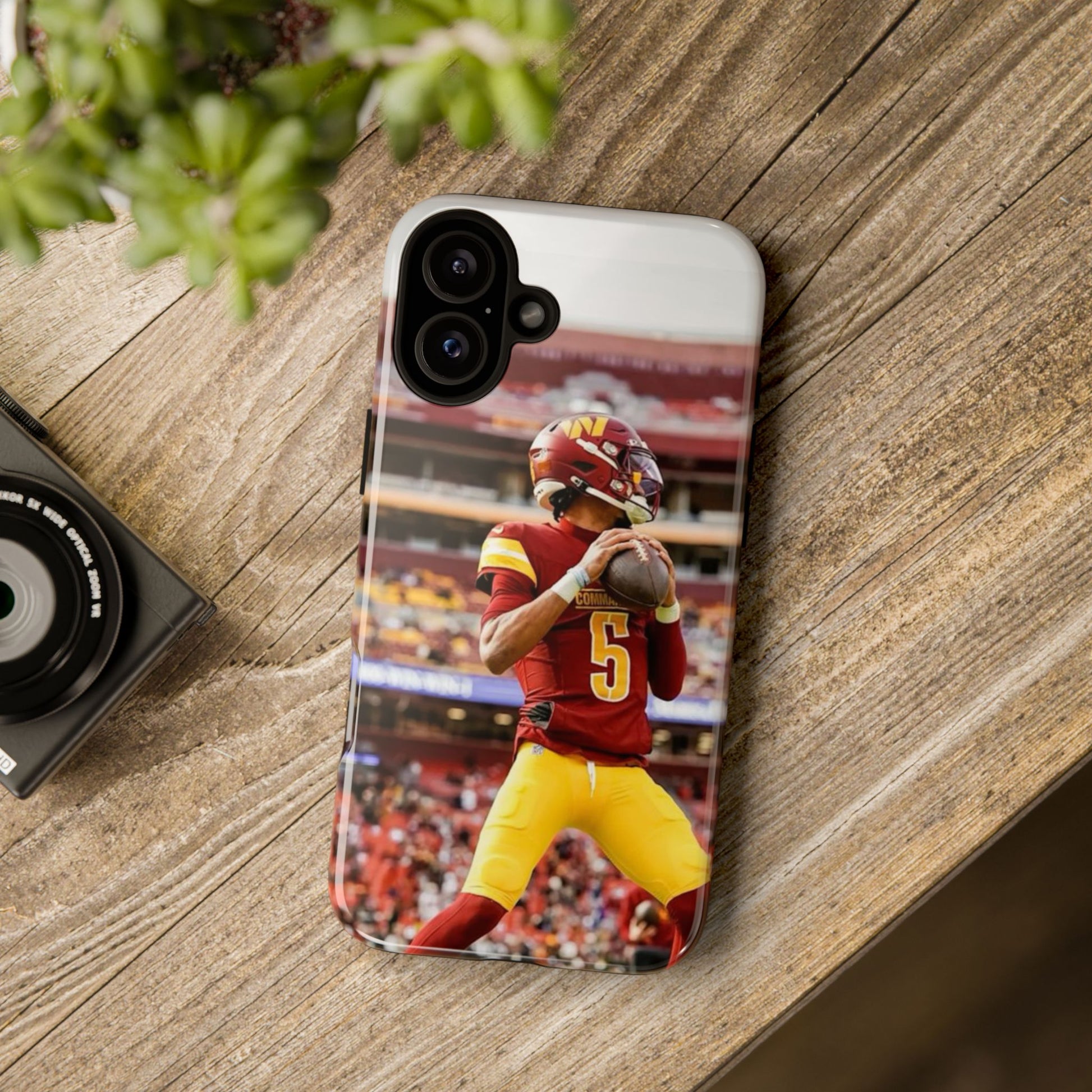 Jayden Daniels Washington Football Tough Cases for iPhones, Samsung, and Pixel