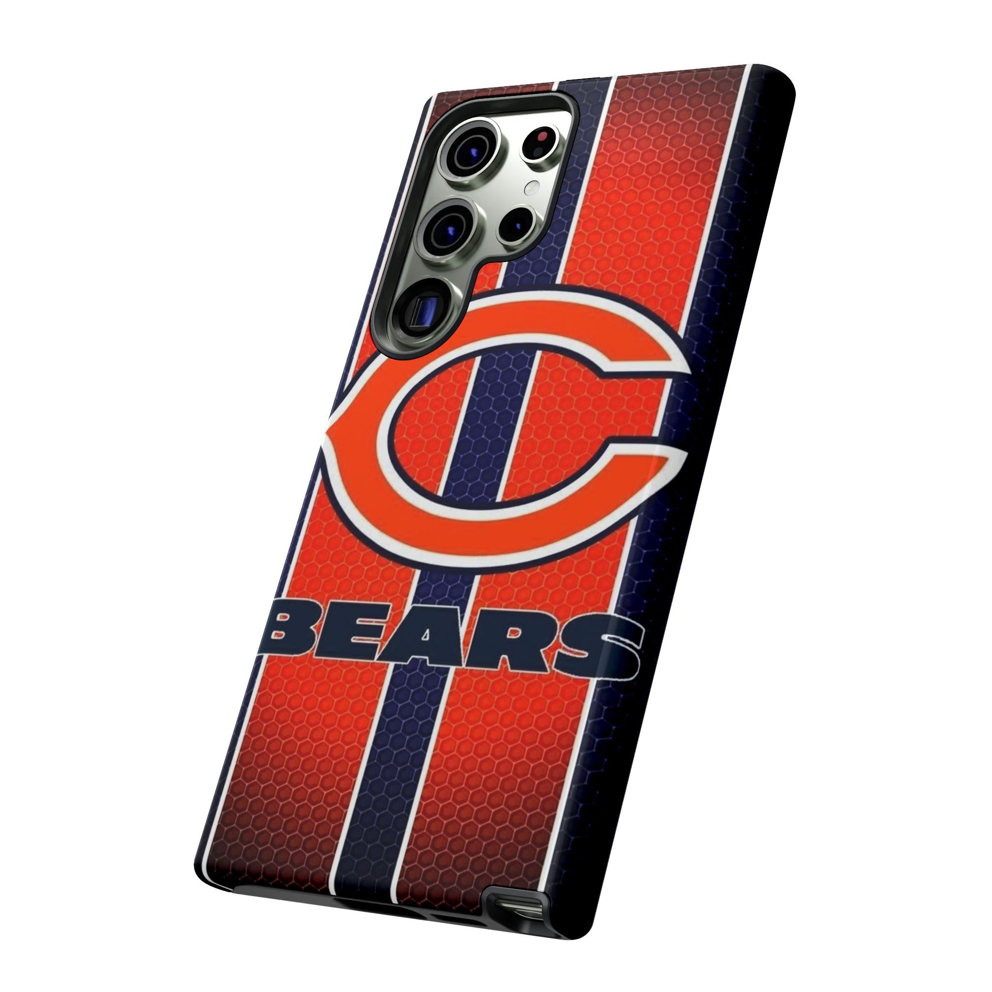 Chicago Bears Stripes Football Phone Case, Tough Cases for iPhones, Samsung, and Pixel