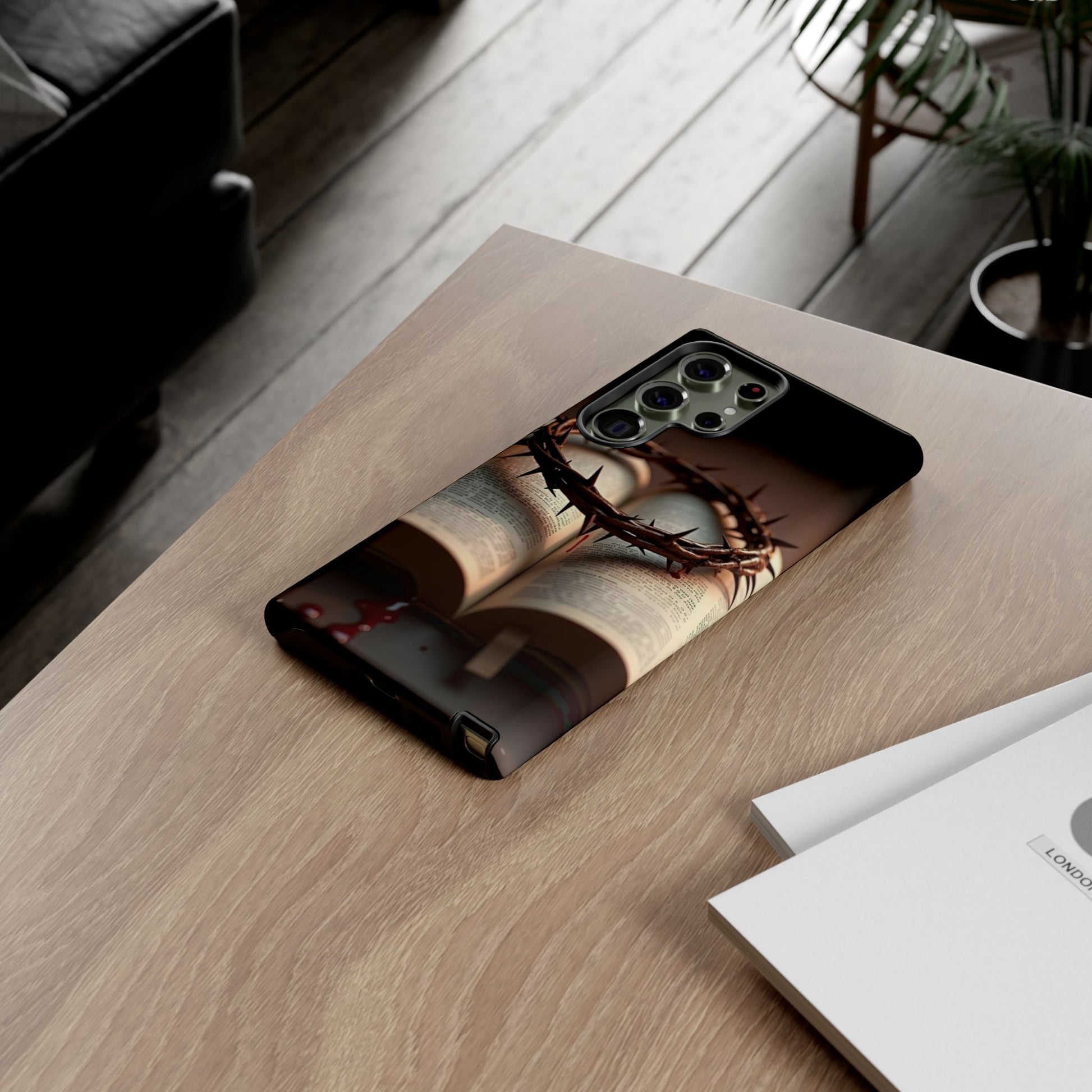 Crown of Thorns and Bible Christian Tough Cases for iPhones, Samsung, and Pixel