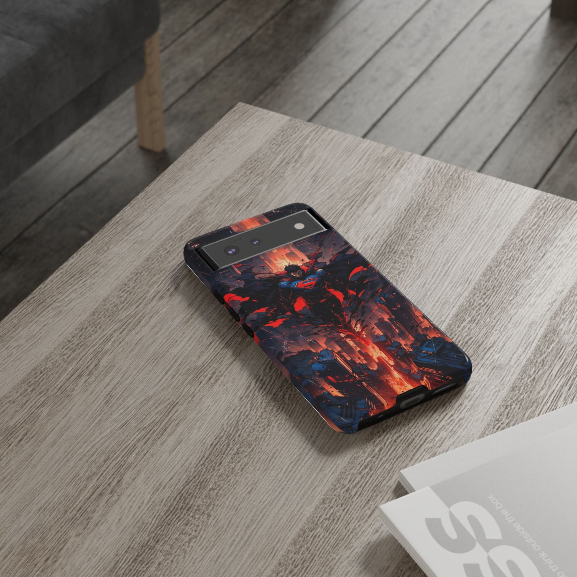 Anime Superman Tough Cases for iPhones, Samsung, and Pixel