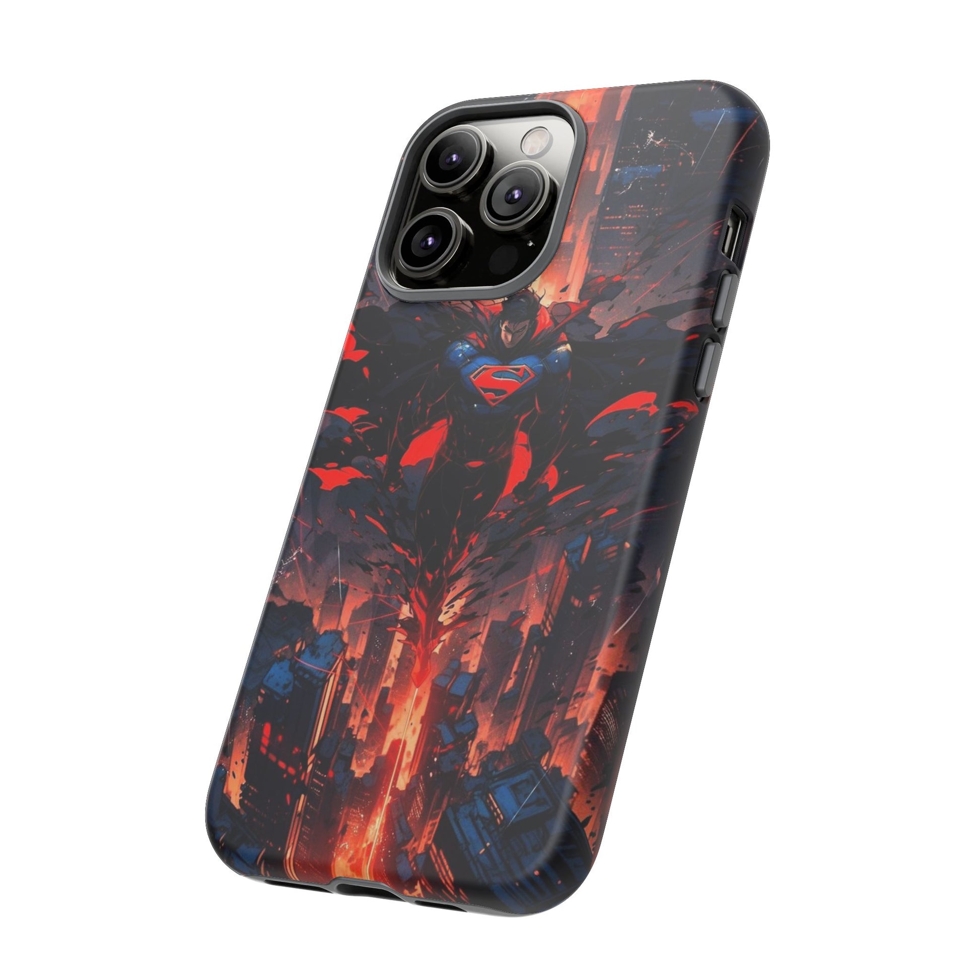 Anime Superman Tough Cases for iPhones, Samsung, and Pixel