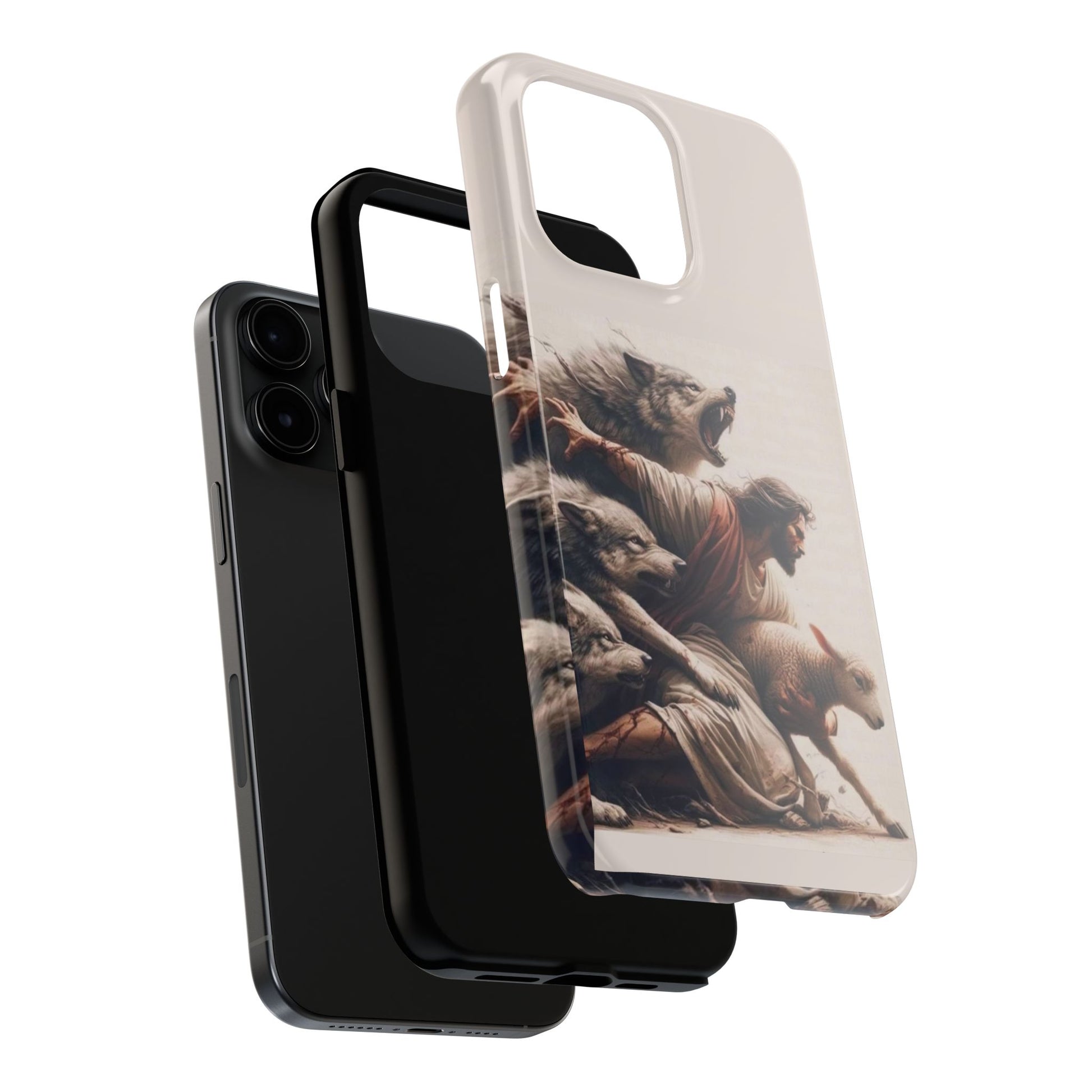 Jesus x Wolves Christian Themed Tough Phone Cases for Iphones & Samsung Phones