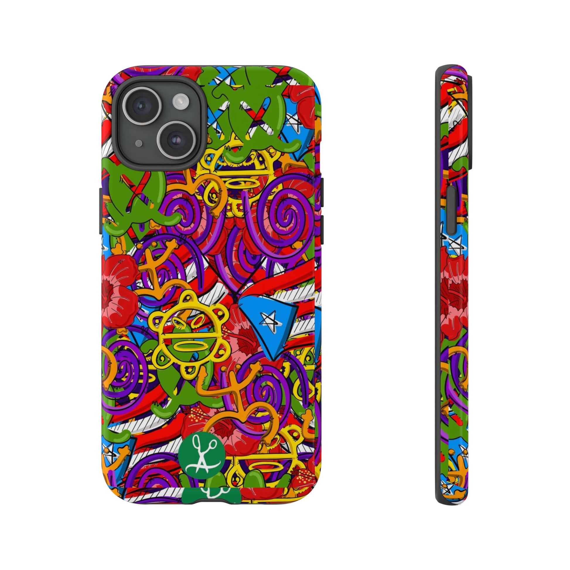 Puerto Rico Taino Tribal Art Tough Cases for iPhones, Samsung, and Pixel