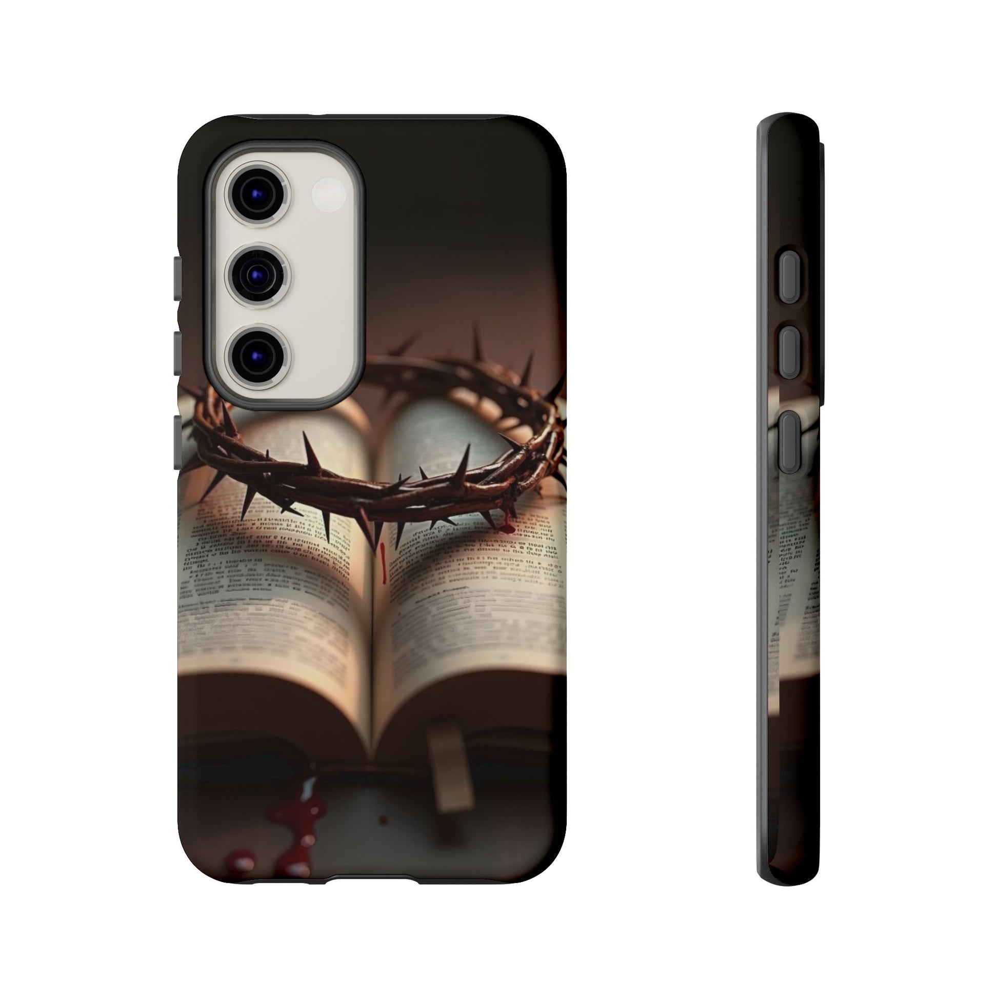 Crown of Thorns and Bible Christian Tough Cases for iPhones, Samsung, and Pixel