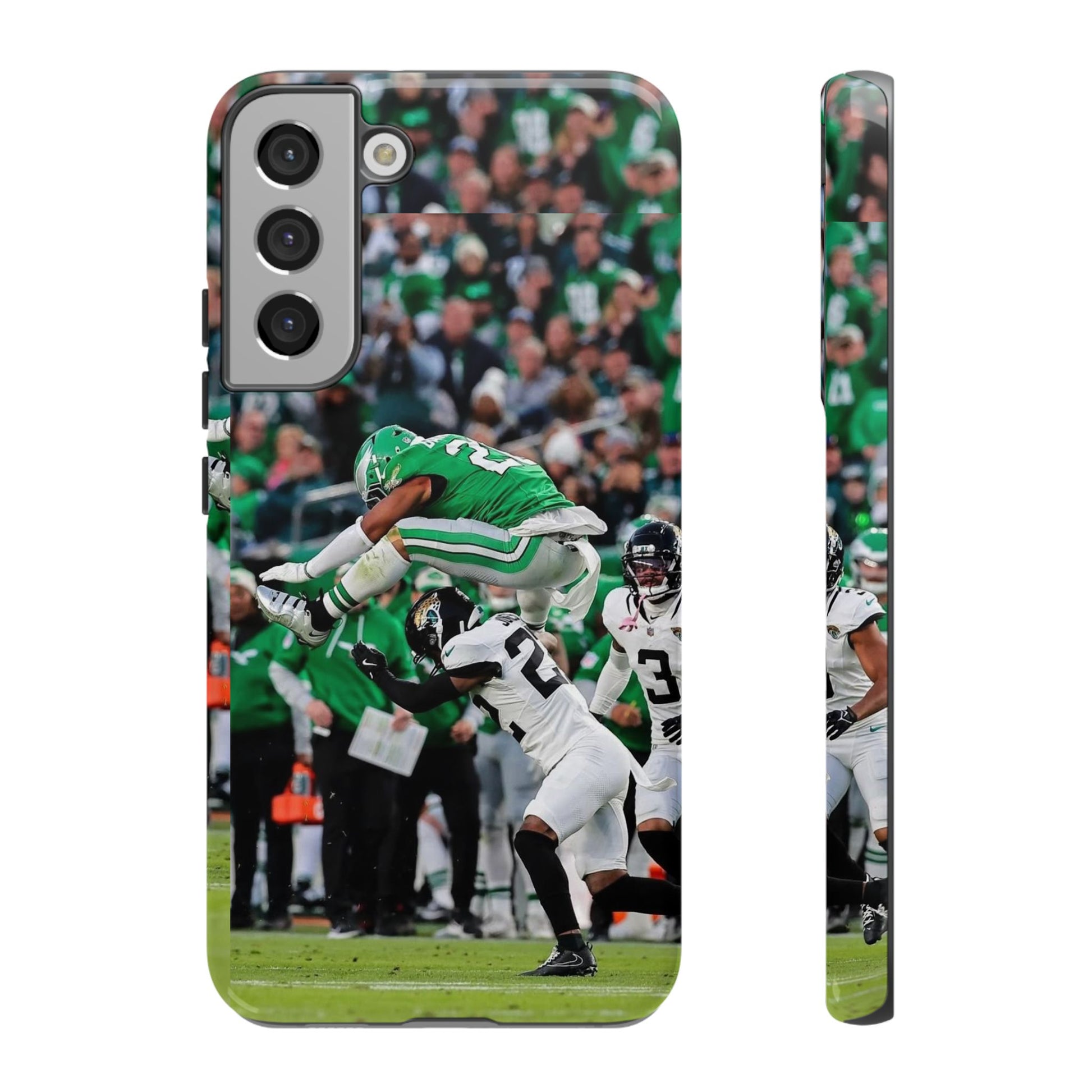 Saquon Barkley The Huddle Eagles Football Tough Cases for iPhones, Samsung, and Pixel