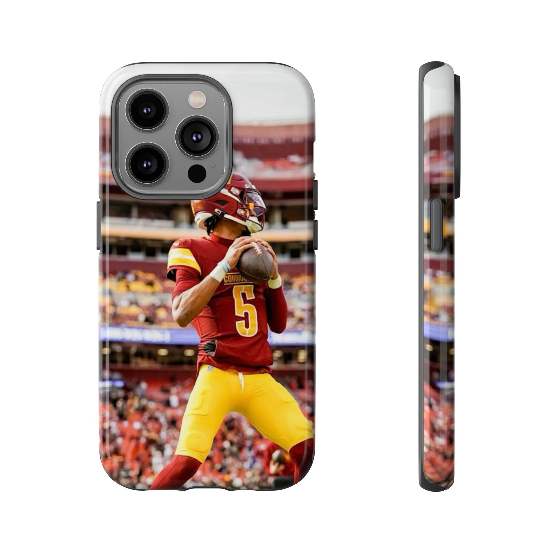 Jayden Daniels Washington Football Tough Cases for iPhones, Samsung, and Pixel