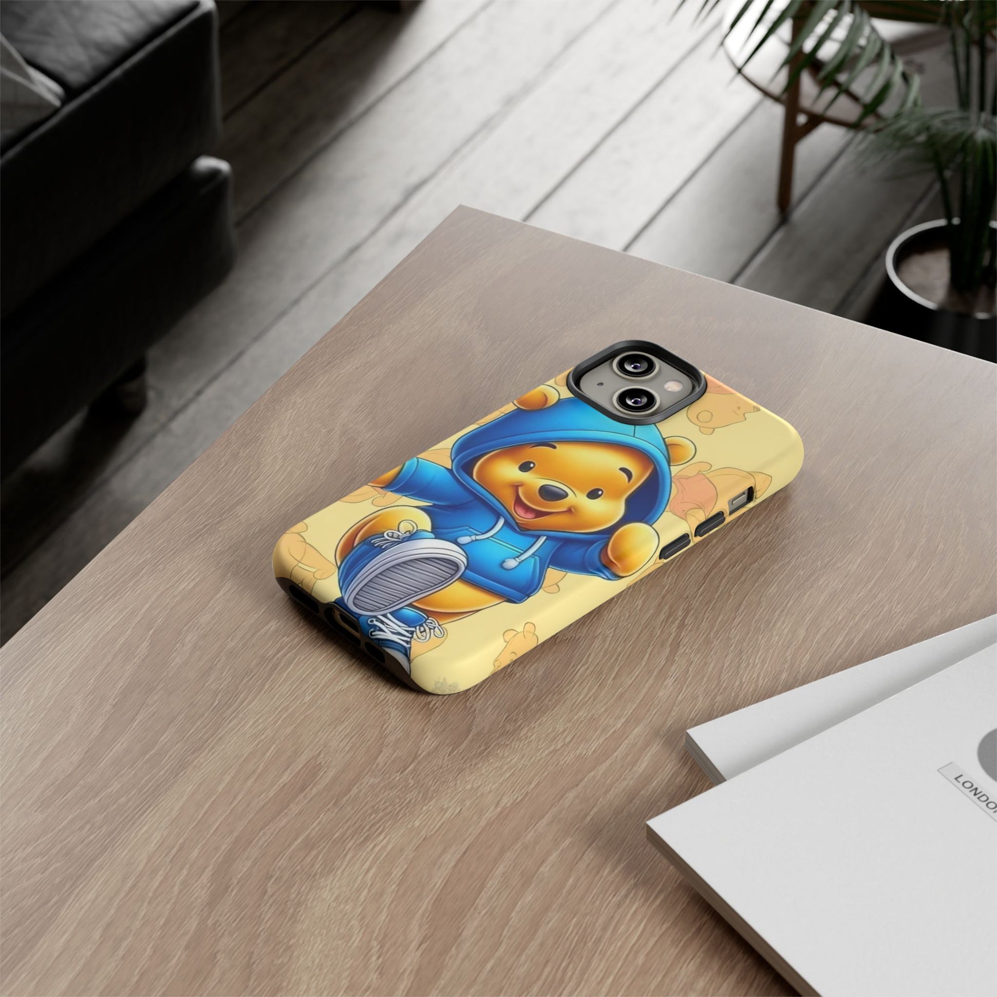 Cute Pooh Bear Phone Case, Tough Case