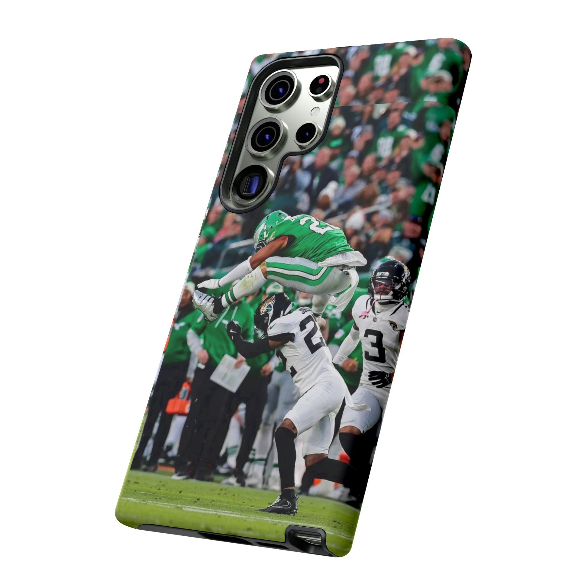 Saquon Barkley The Huddle Eagles Football Tough Cases for iPhones, Samsung, and Pixel