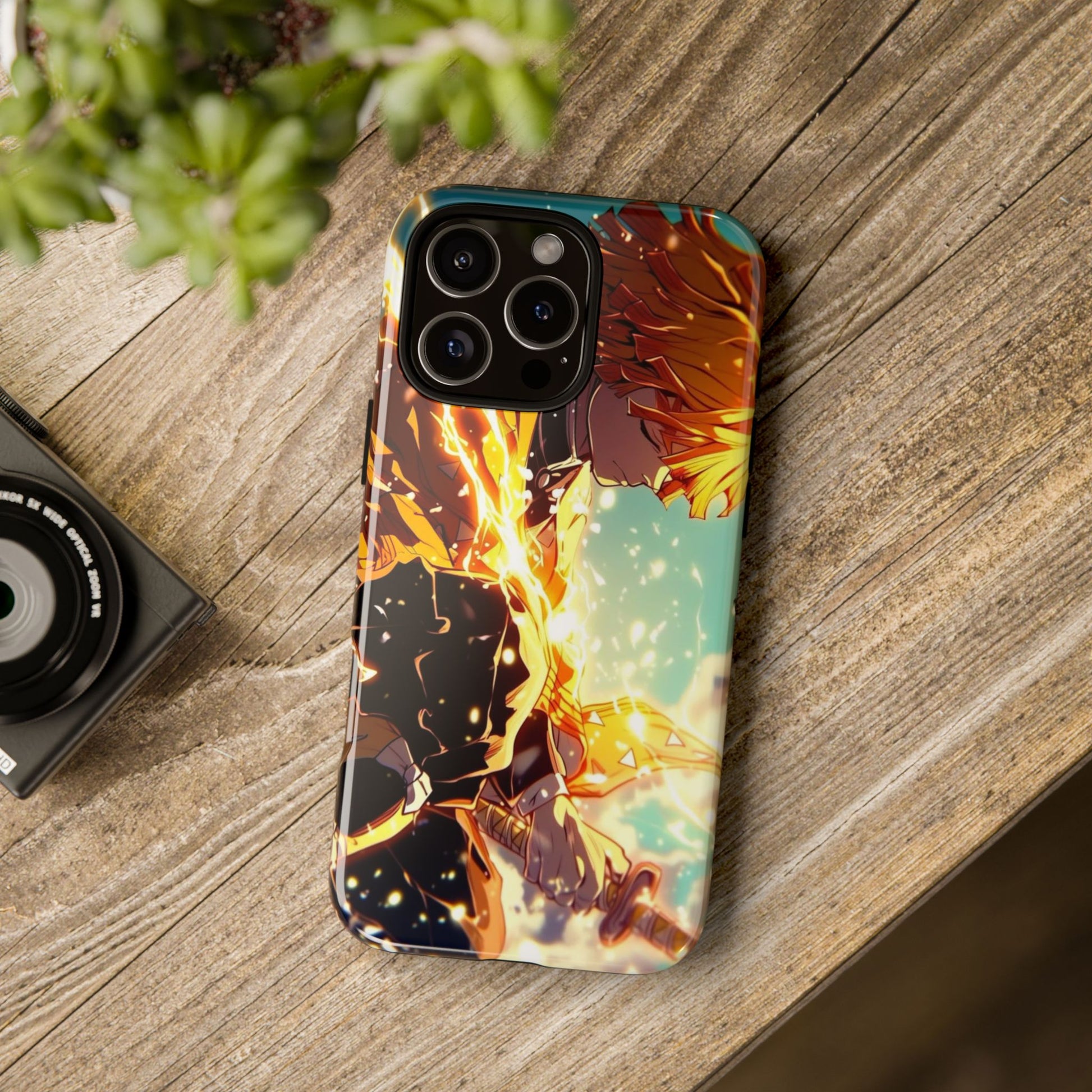Demon Slayer Zenitsu Anime Theme Phone Case, Tough Cases for iPhones, Samsung, and Pixel