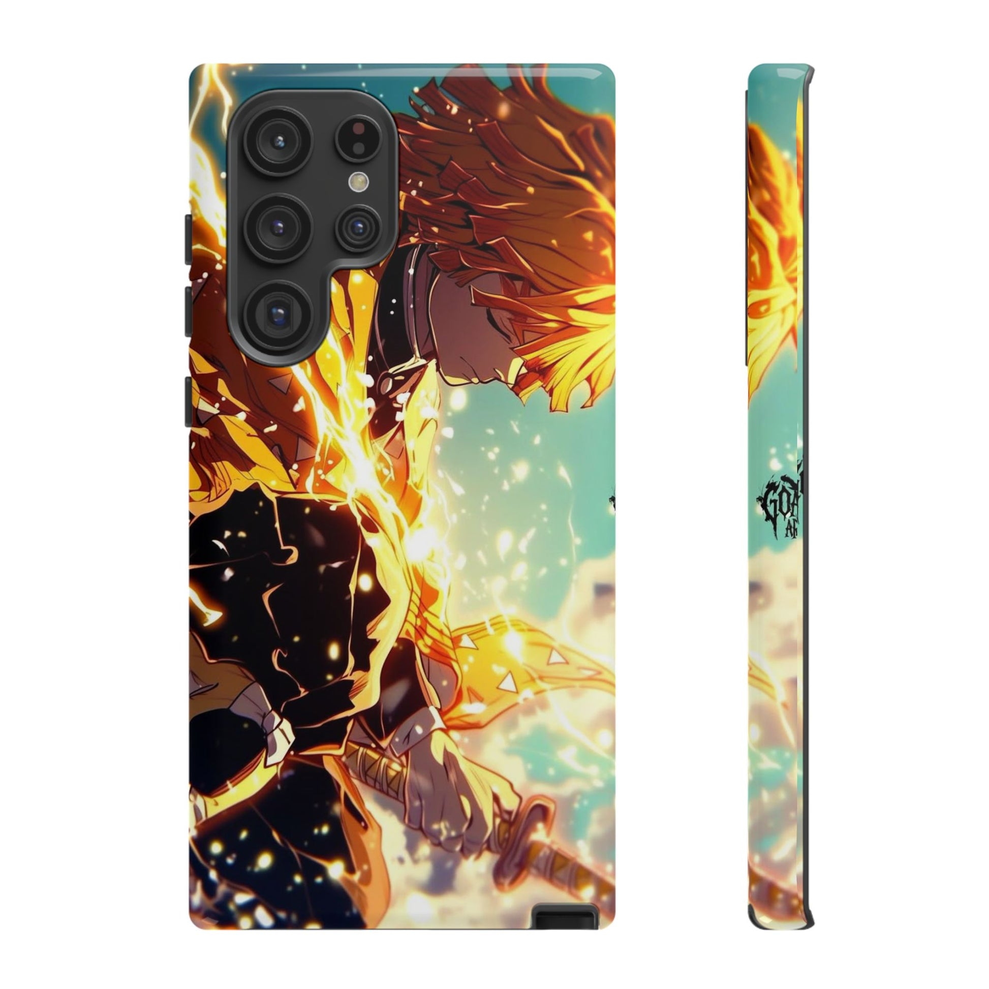 Demon Slayer Zenitsu Anime Theme Phone Case, Tough Cases for iPhones, Samsung, and Pixel