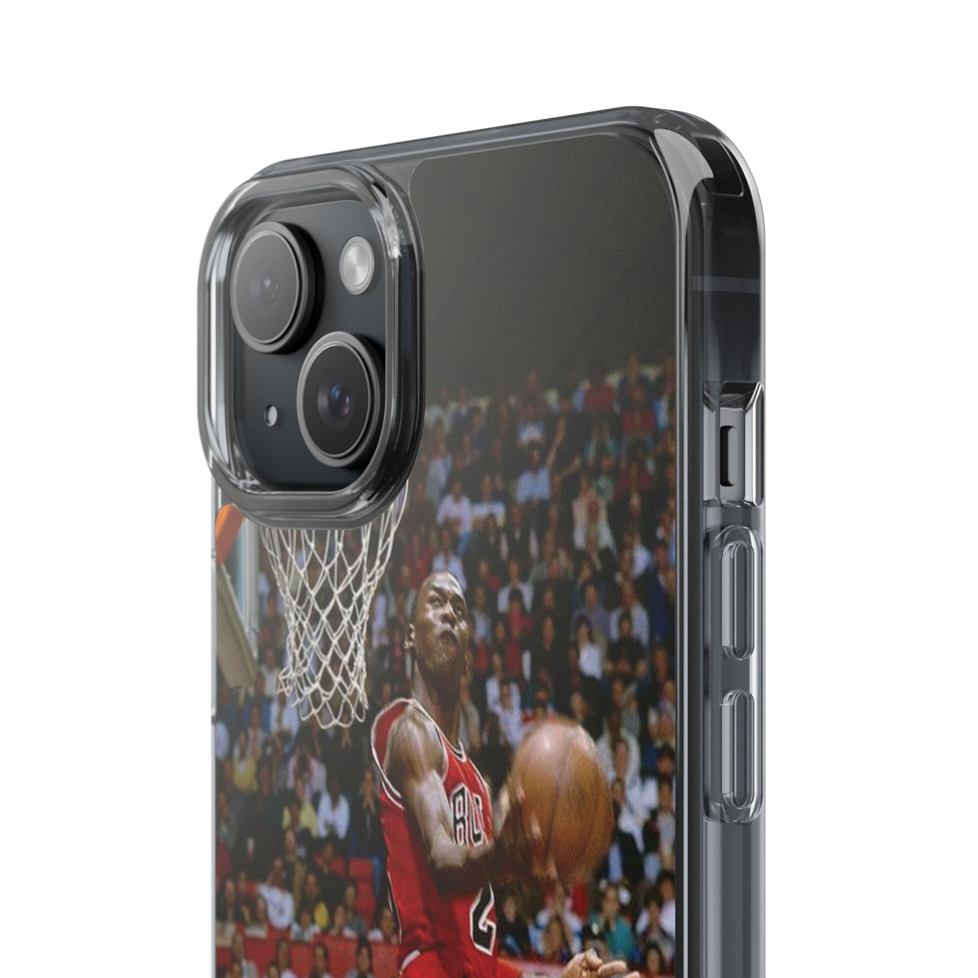 Vintage Jordan Dunk themed Basketball Inspired design Clear Phone Cases
