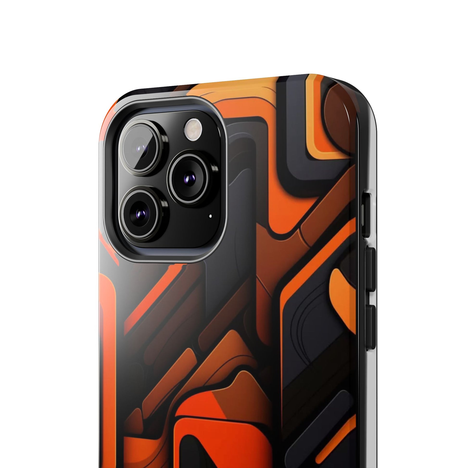 Orange Abstract Art Design Phone Case for Select iPhones & Samsung Galaxy Phones