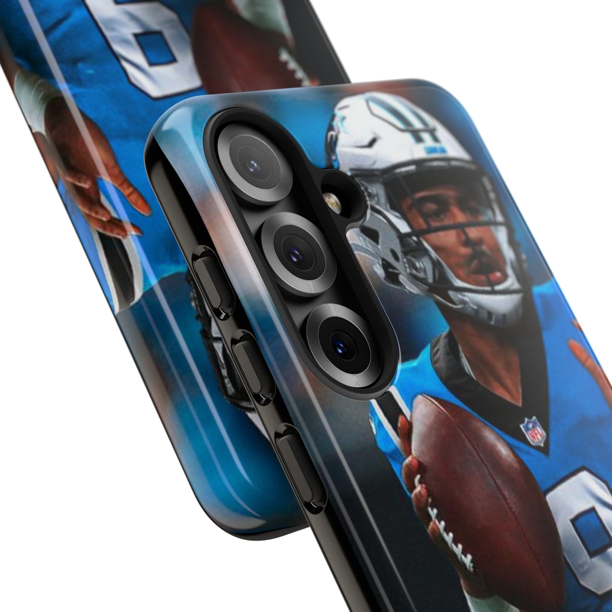 Carolina Panthers Bryce Young Football Tough Cases for iPhones, Samsung, and Pixel