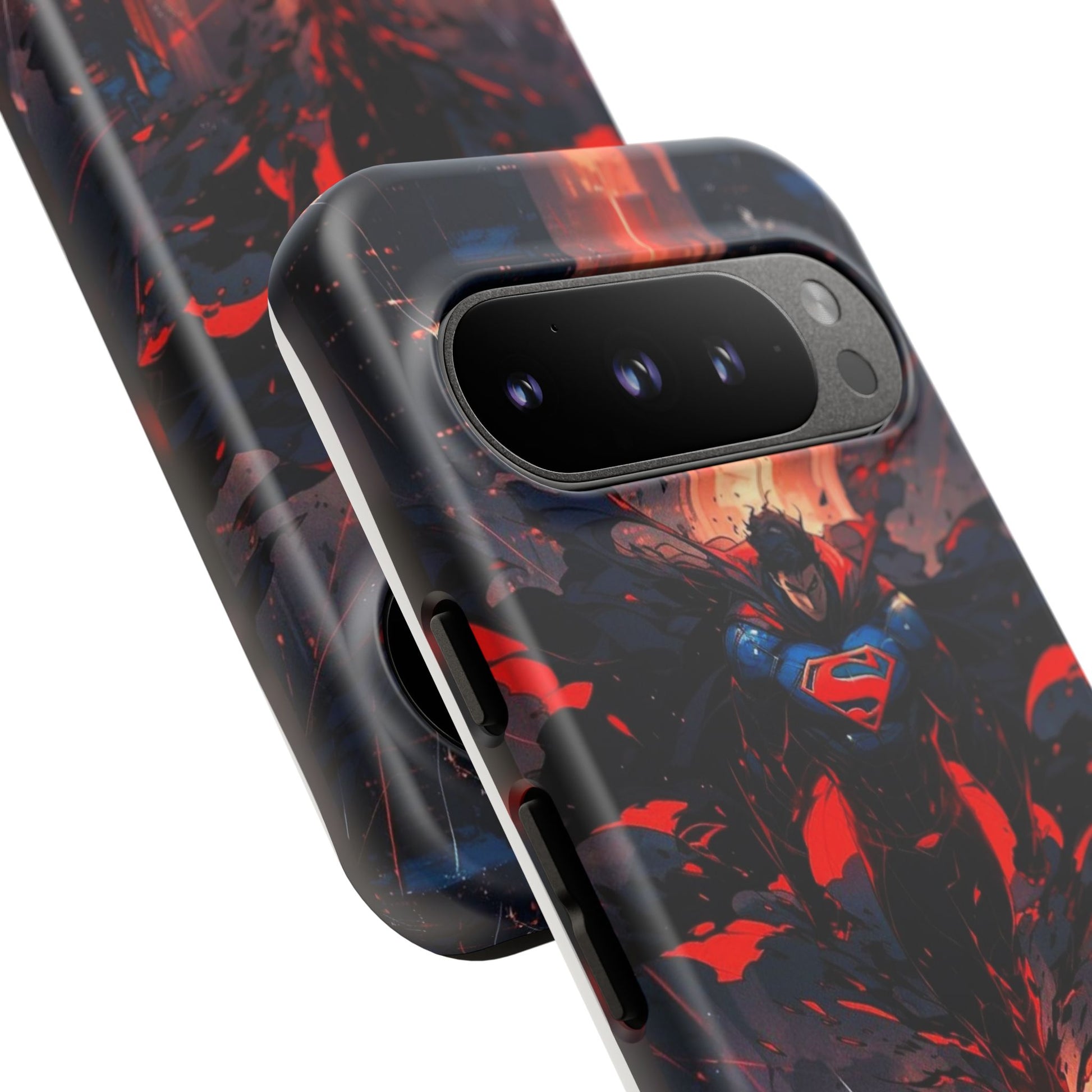 Anime Superman Tough Cases for iPhones, Samsung, and Pixel