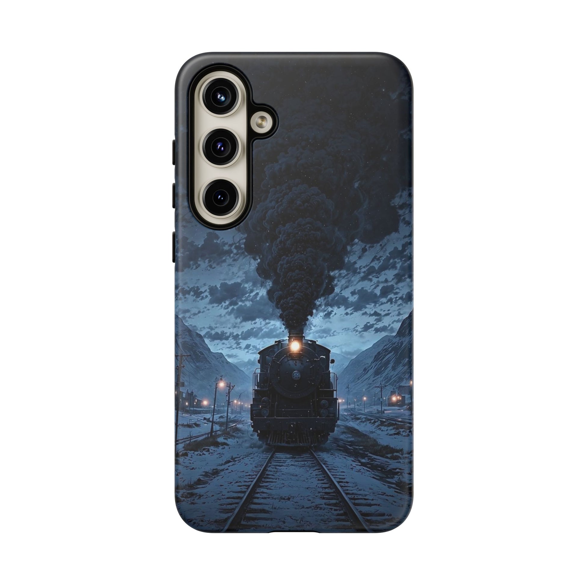 Steam Engine Train Themed Tough Cases for iPhones, Samsung, and Pixel