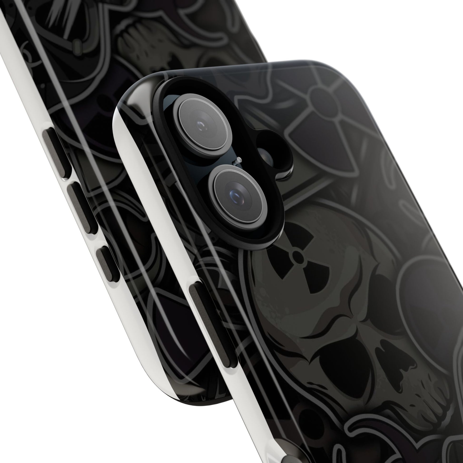 Tough Cases Phone Case, Edgy Skull Design Phone Cover, Gothic Cell Phone Shell