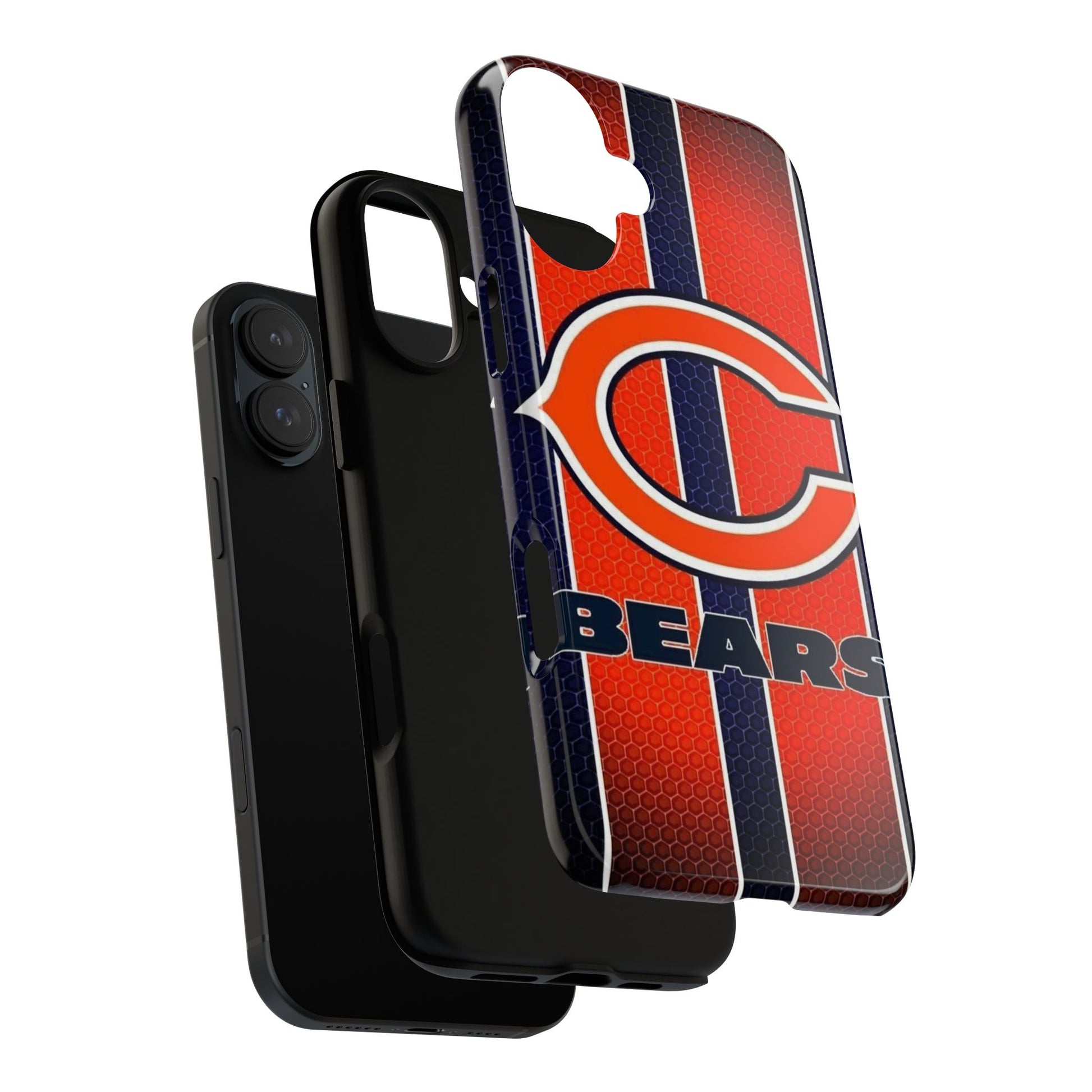 Chicago Bears Stripes Football Phone Case, Tough Cases for iPhones, Samsung, and Pixel