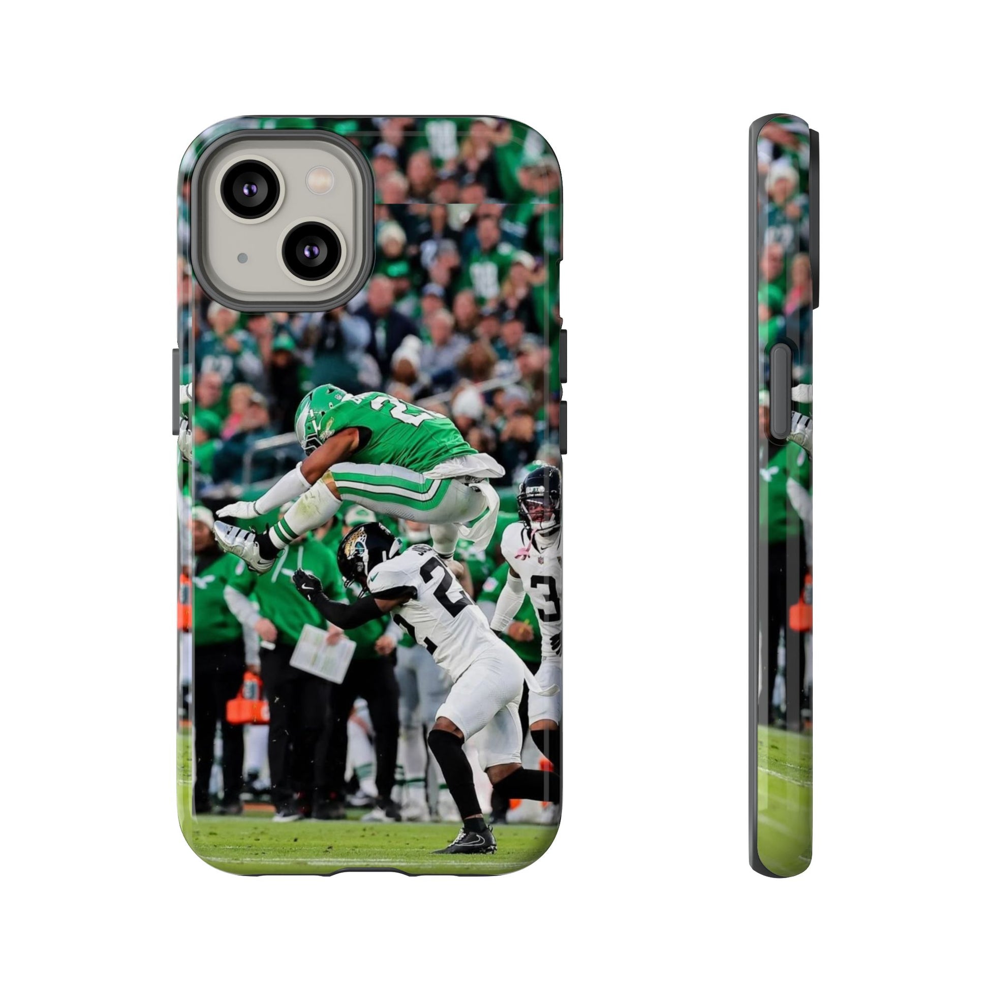 Saquon Barkley The Huddle Eagles Football Tough Cases for iPhones, Samsung, and Pixel